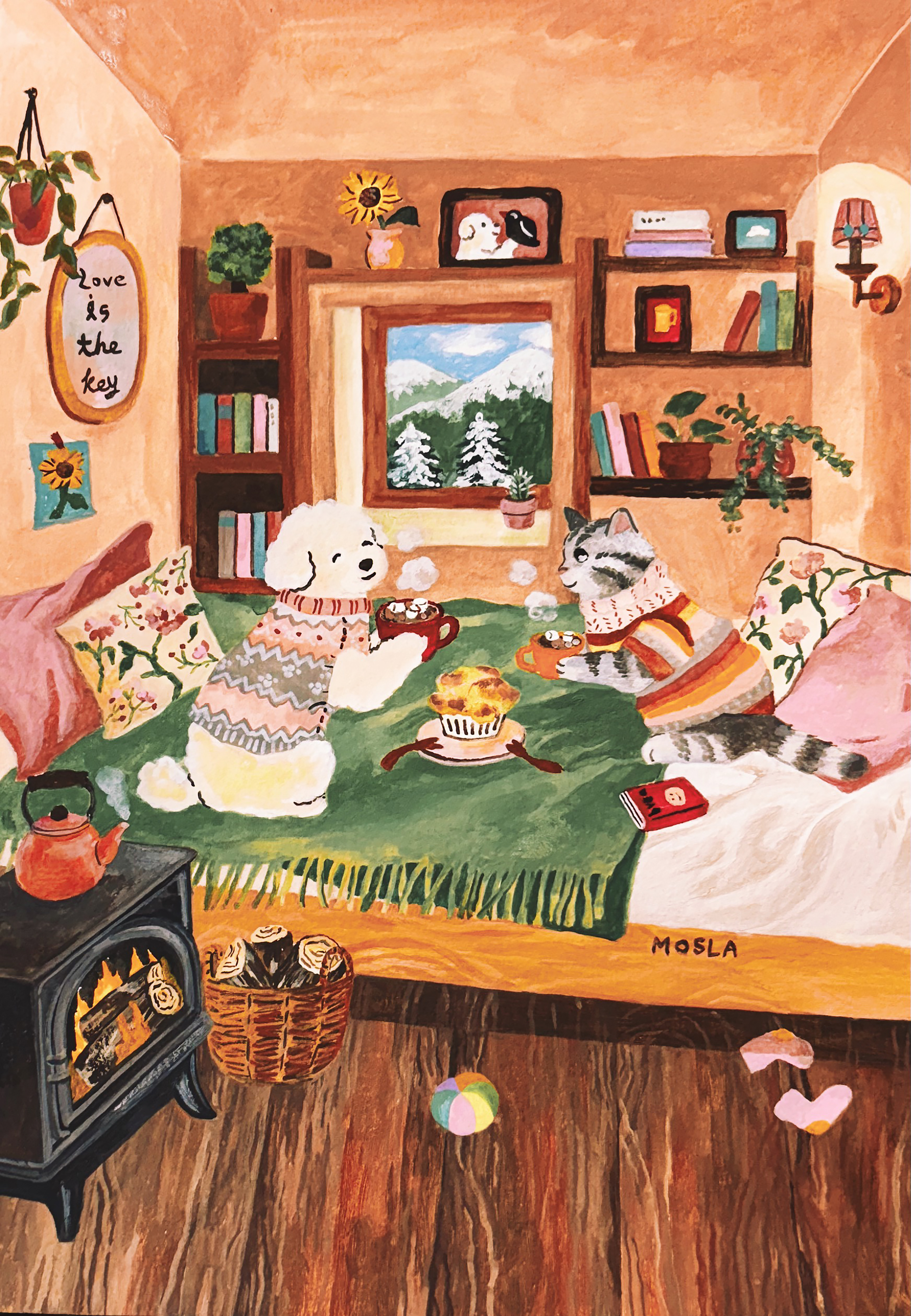 hot cocoa_gouache on paper