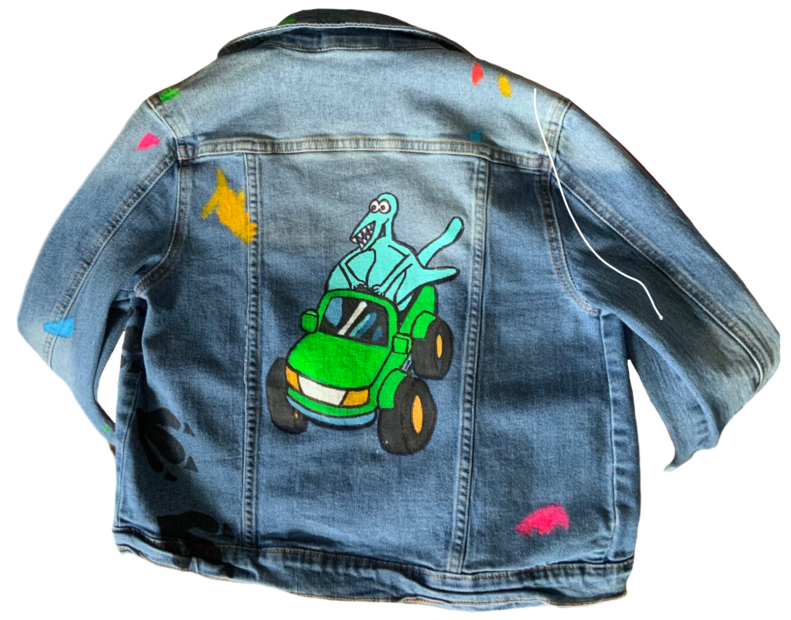 Dinosaur truck painted jacket