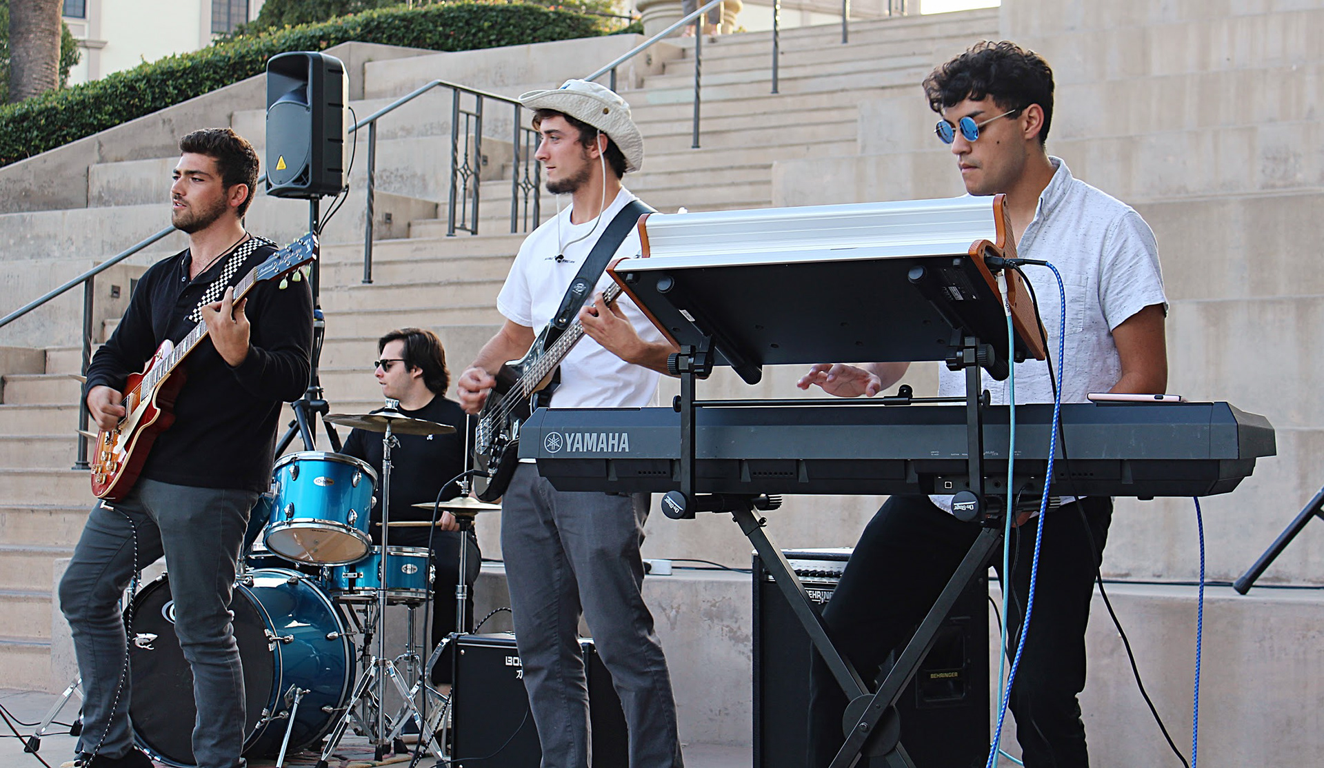 Playing a mini-venue with the Polar Opposites, University of San Diego, 2019