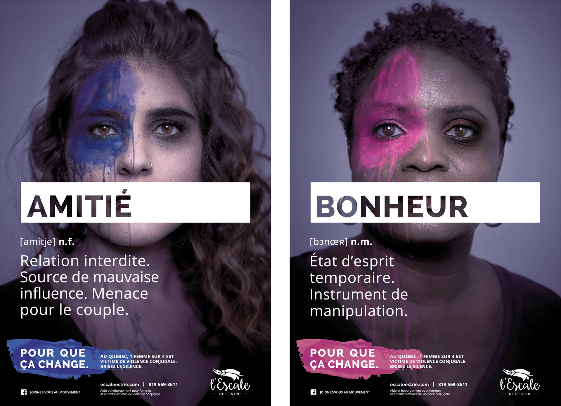 Affiches « Amitié » et « Bonheur »