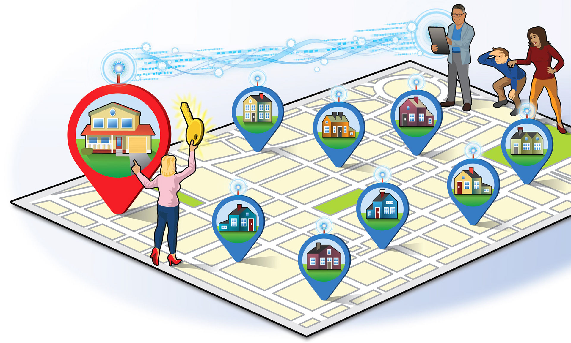 Residential Real Estate Page Illustration