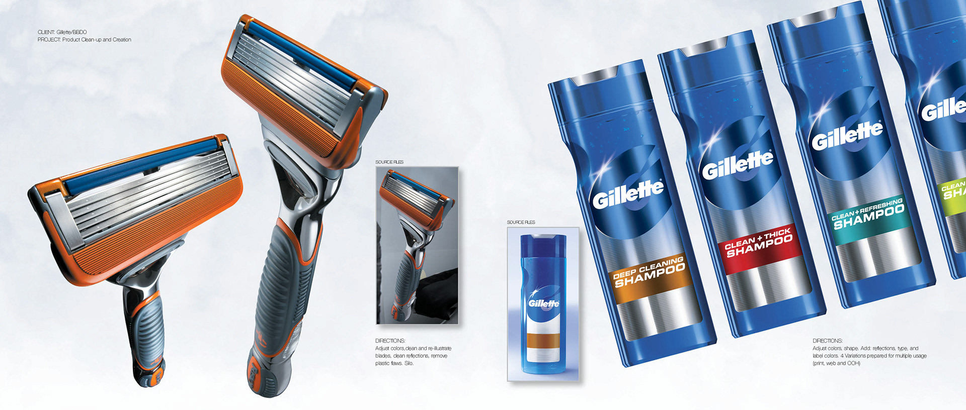 Gillette retouching