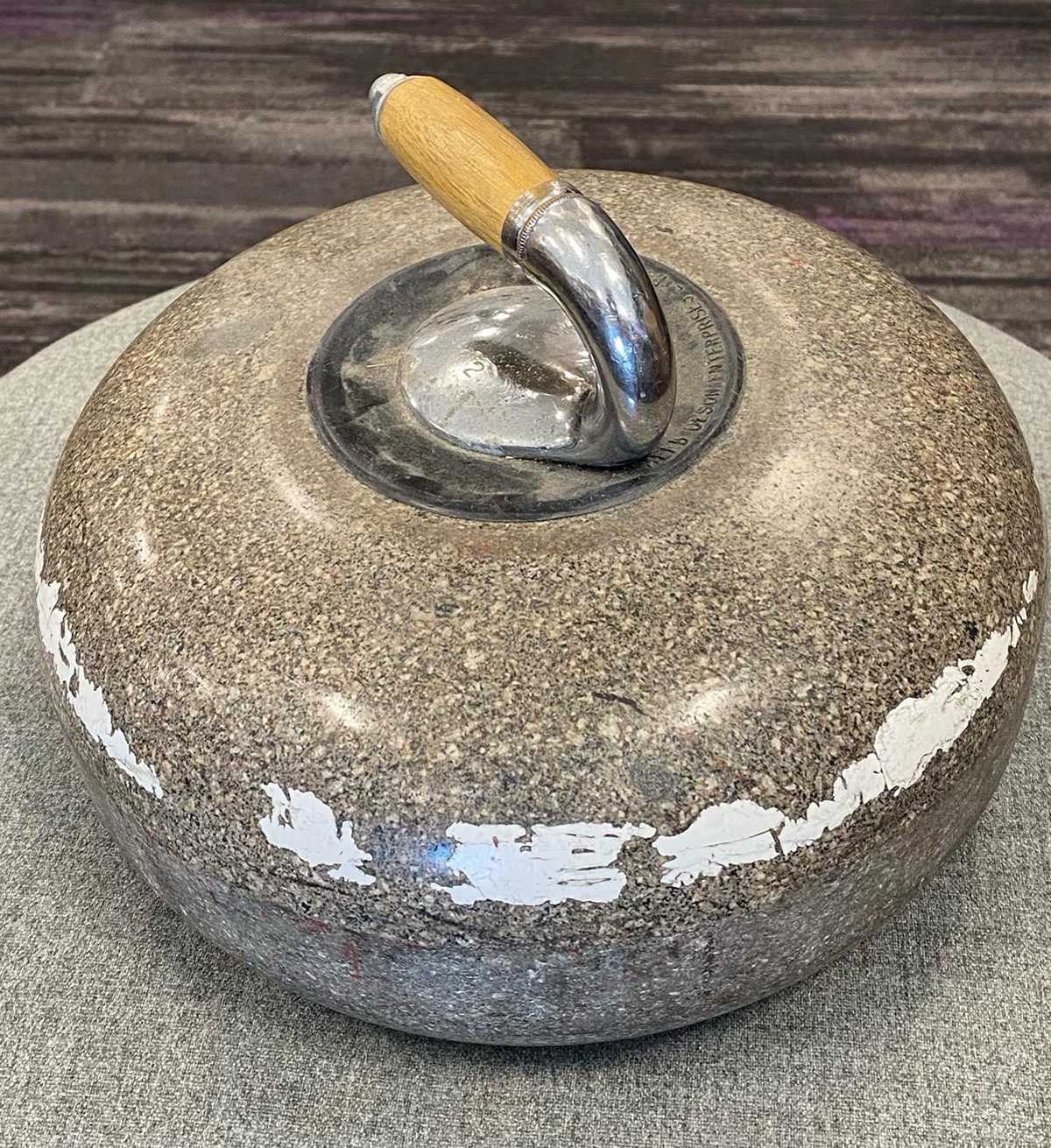 This is the curling stone as I received it.