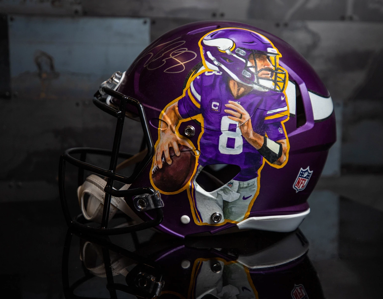 Kirk Cousins signed helmet - Auction: Sep. 11th, 2022 *SOLD*