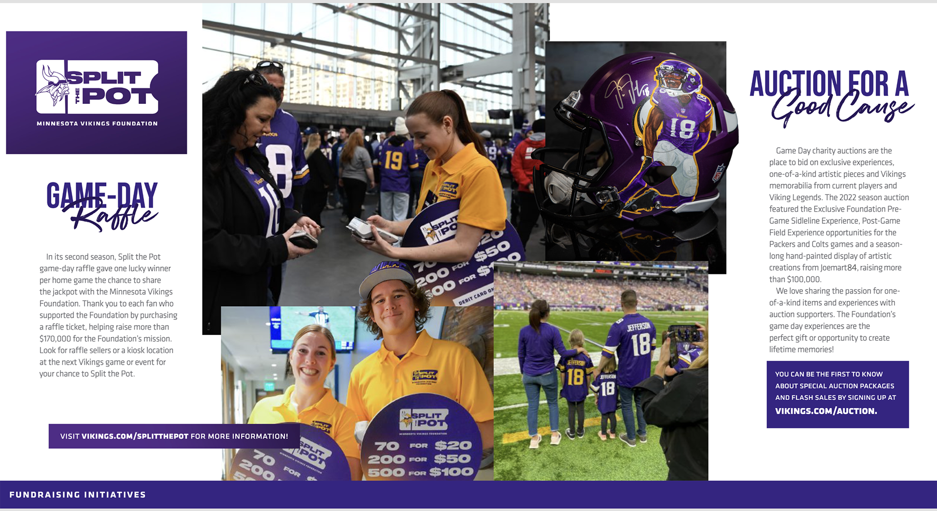Select 2022 Vikings Foundation Impact Report Pages