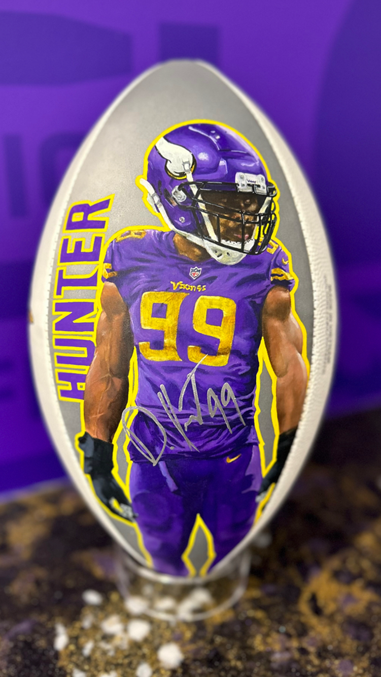"Danielle Hunter" Signed Football - *SOLD*