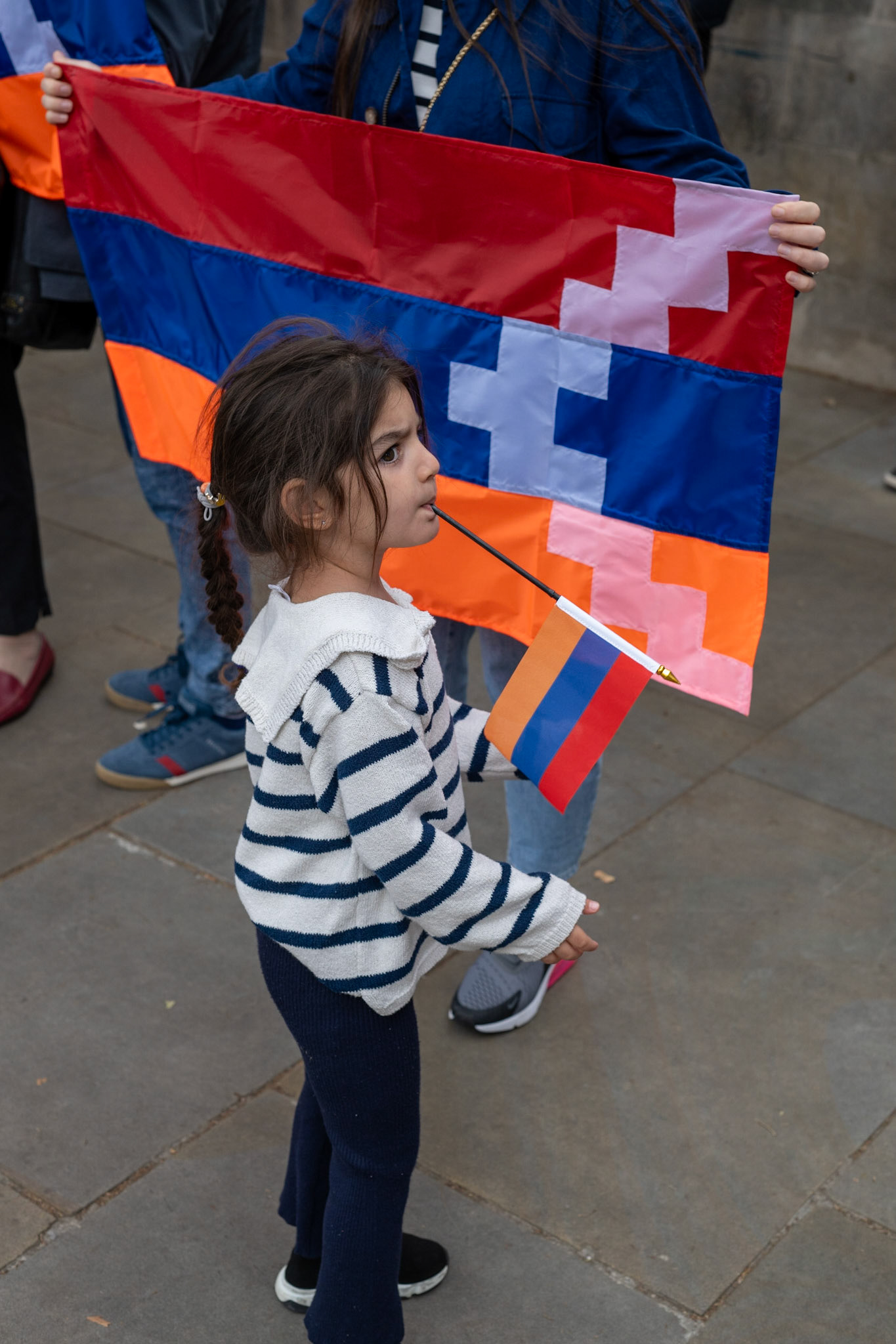 On September 30, 2023, at Downing St./EU Delegation Office, U.K., The United Committee of Armenian Organisation (ACCC) and the Diocese of the Armenian Church in the United Kingdom and Ireland gathered to denounce ethnic cleansing in the Republic of Artsakh (Nagorno-Karabakh). Bishop Hovakim Marukyan (not pictured) of the Diocese and representatives from the Armenian National Committee (ANC) were present. The event occurred amid President Samwel Shrahramanyan's call to dissolve the Republic by January 1, 2024, a move met with skepticism about its authenticity, given concerns of possible coercion. Azerbaijan had declared complete control over the enclave.