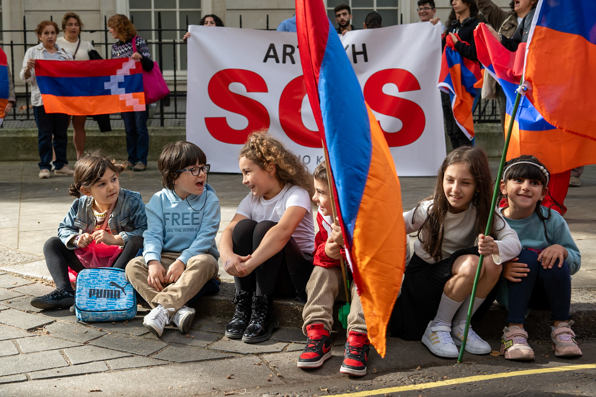 On September 30, 2023, at Downing St./EU Delegation Office, U.K., The United Committee of Armenian Organisation (ACCC) and the Diocese of the Armenian Church in the United Kingdom and Ireland gathered to denounce ethnic cleansing in the Republic of Artsakh (Nagorno-Karabakh). Bishop Hovakim Marukyan (not pictured) of the Diocese and representatives from the Armenian National Committee (ANC) were present. The event occurred amid President Samwel Shrahramanyan's call to dissolve the Republic by January 1, 2024, a move met with skepticism about its authenticity, given concerns of possible coercion. Azerbaijan had declared complete control over the enclave.