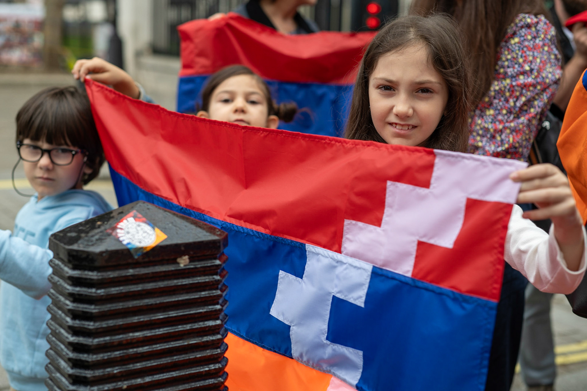 On September 30, 2023, at Downing St./EU Delegation Office, U.K., The United Committee of Armenian Organisation (ACCC) and the Diocese of the Armenian Church in the United Kingdom and Ireland gathered to denounce ethnic cleansing in the Republic of Artsakh (Nagorno-Karabakh). Bishop Hovakim Marukyan (not pictured) of the Diocese and representatives from the Armenian National Committee (ANC) were present. The event occurred amid President Samwel Shrahramanyan's call to dissolve the Republic by January 1, 2024, a move met with skepticism about its authenticity, given concerns of possible coercion. Azerbaijan had declared complete control over the enclave.