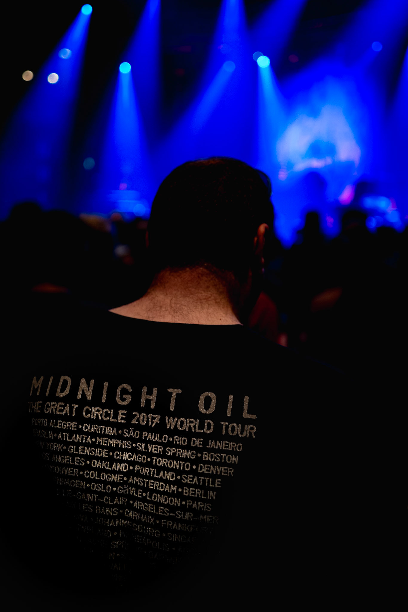 Peter Andrew Garrett performs at the Roundhouse, London, UK (09 July 2022). As a band, Midnight Oil has been outspoken on environmental and Aborigie issues. Standing with Ukraine was prominently shown on Garrett's T-Shirt.