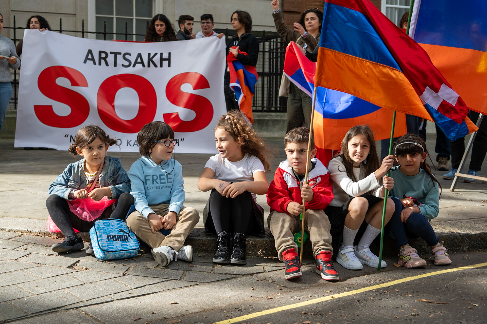 On September 30, 2023, at Downing St./EU Delegation Office, U.K., The United Committee of Armenian Organisation (ACCC) and the Diocese of the Armenian Church in the United Kingdom and Ireland gathered to denounce ethnic cleansing in the Republic of Artsakh (Nagorno-Karabakh). Bishop Hovakim Marukyan (not pictured) of the Diocese and representatives from the Armenian National Committee (ANC) were present. The event occurred amid President Samwel Shrahramanyan's call to dissolve the Republic by January 1, 2024, a move met with skepticism about its authenticity, given concerns of possible coercion. Azerbaijan had declared complete control over the enclave.