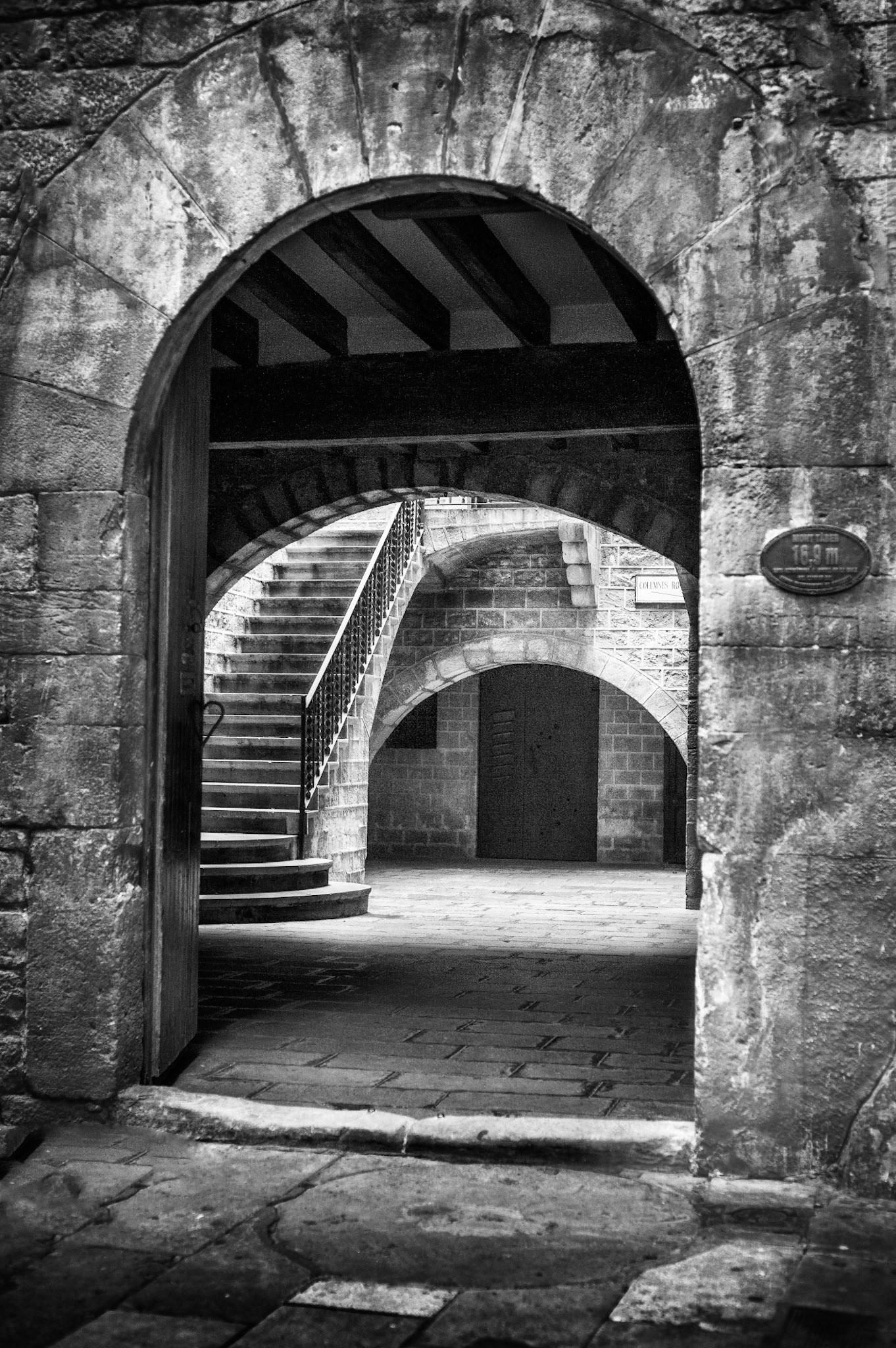 Barri Gotic, Roman temple d'August, Barcelona, Spain