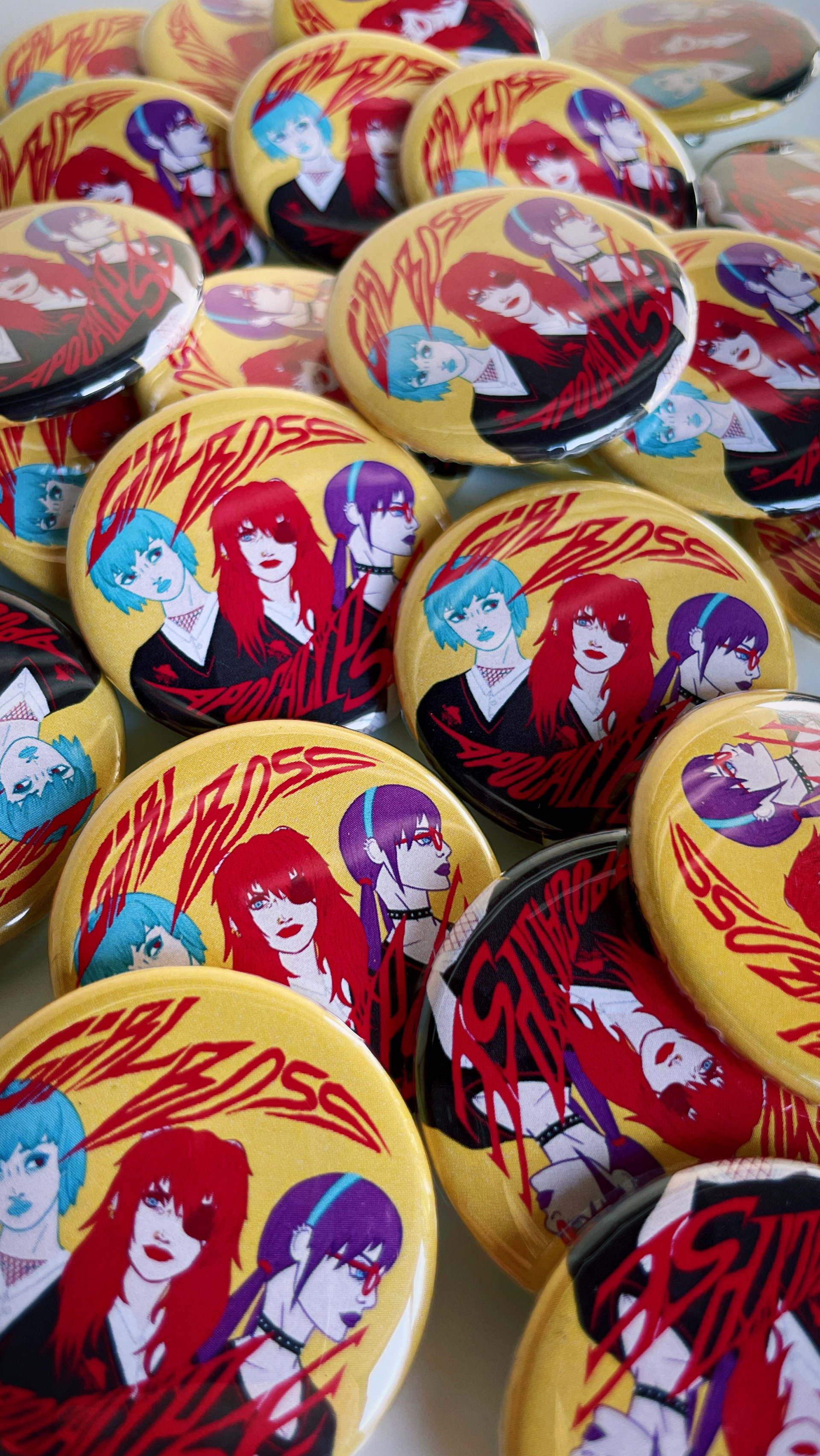 GirlBoss Apocalypse Buttons