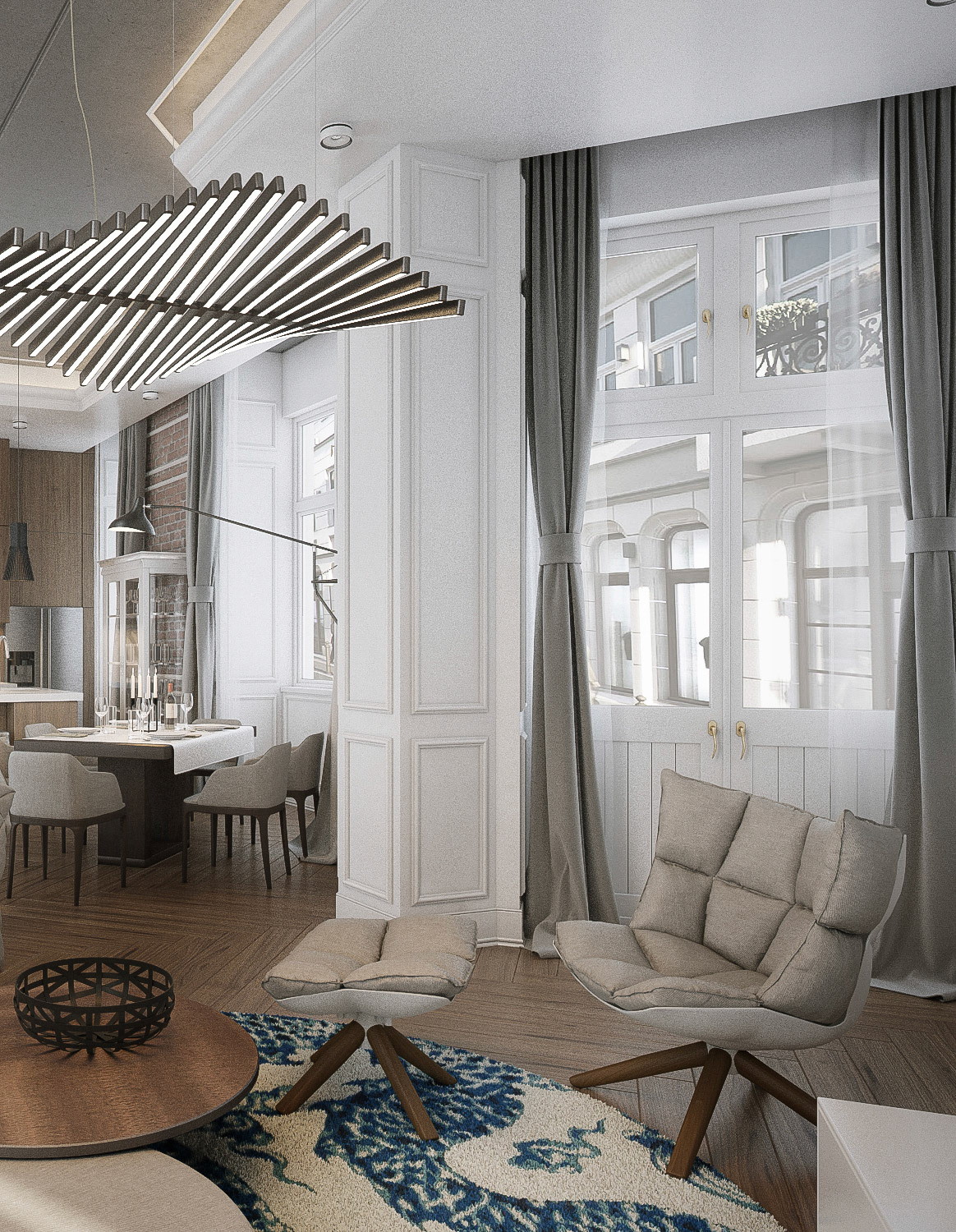 KONCEPCJA WNĘTRZ APARTAMENTU / WARSZAWA/ WIZ. BAMM Studio