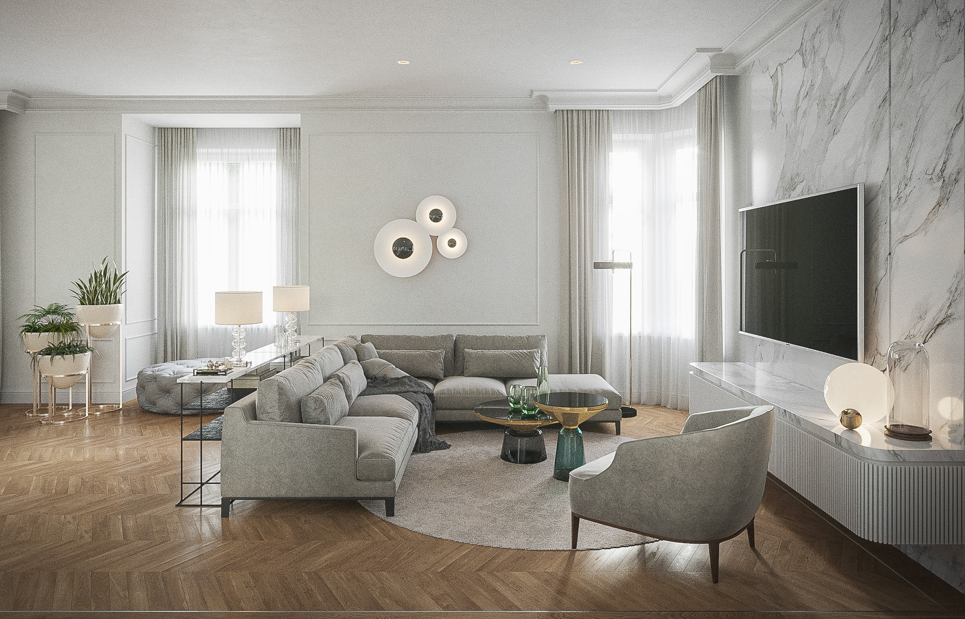 KONCEPCJA WNĘTRZ PRYWATNEGO DOMU / SOPOT / WIZ. BAMM Studio