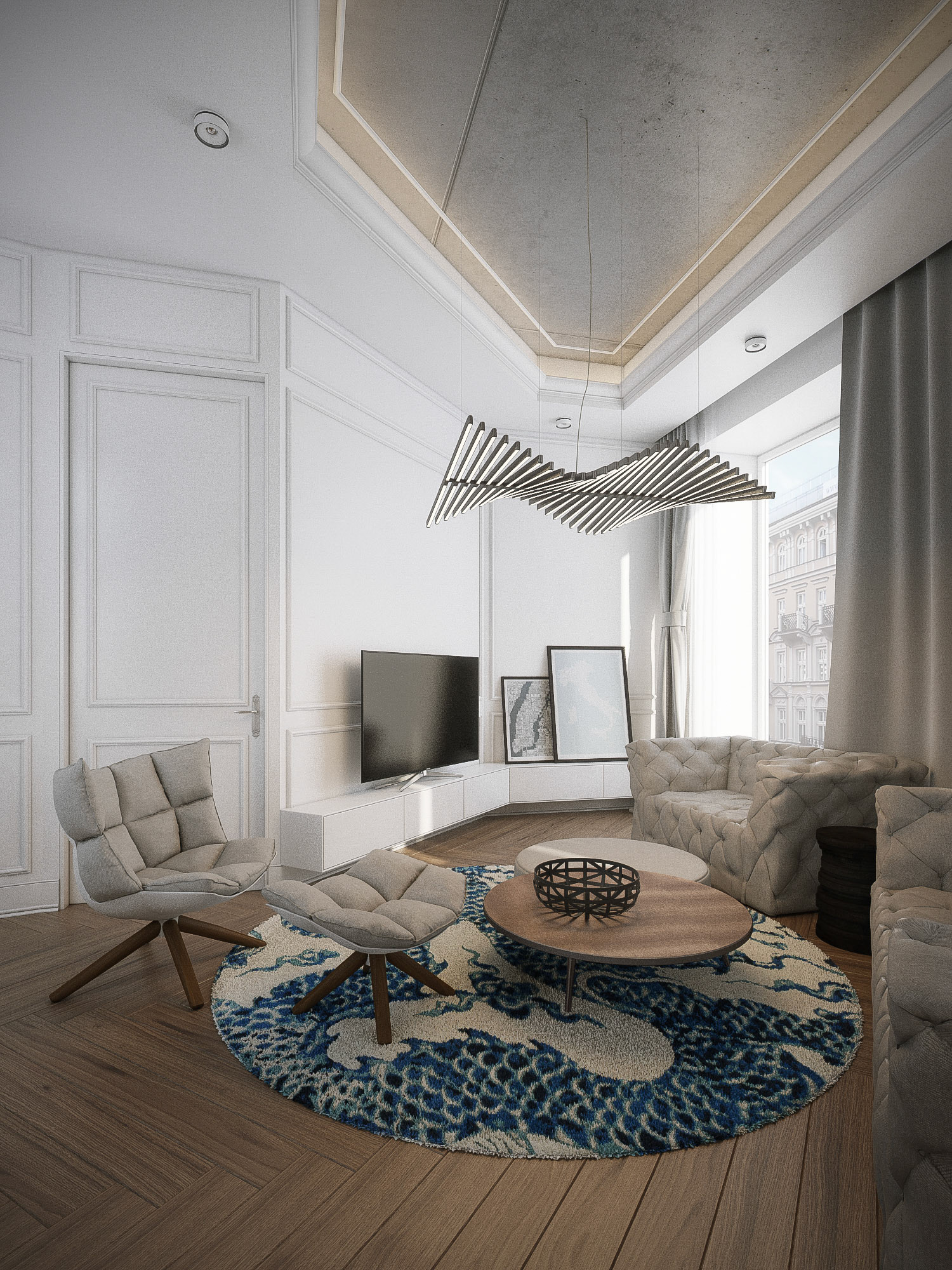 KONCEPCJA WNĘTRZ APARTAMENTU / WARSZAWA/ WIZ. BAMM Studio