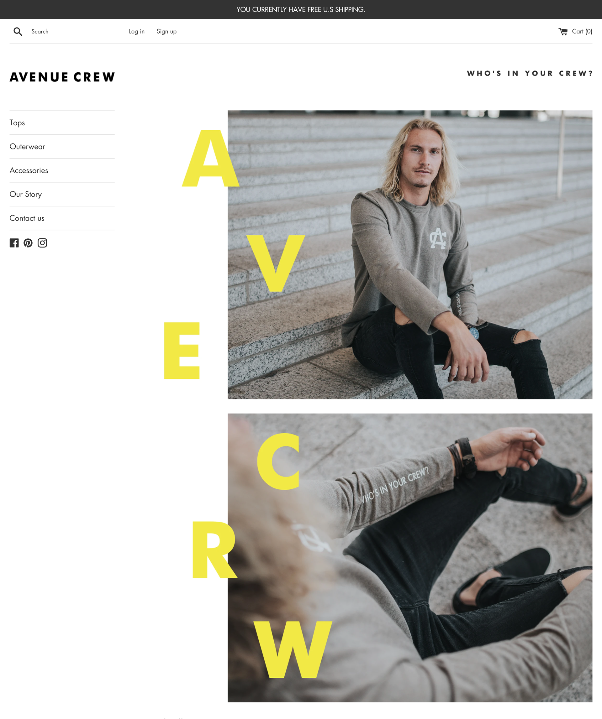 James Black Portfolio - Avenue Crew Clothing Brand