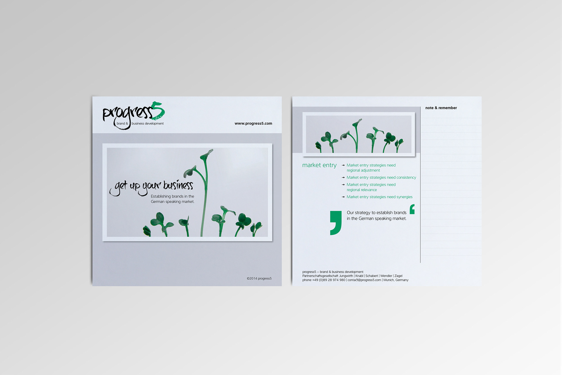 Seriengestaltung Flyer Akquise 