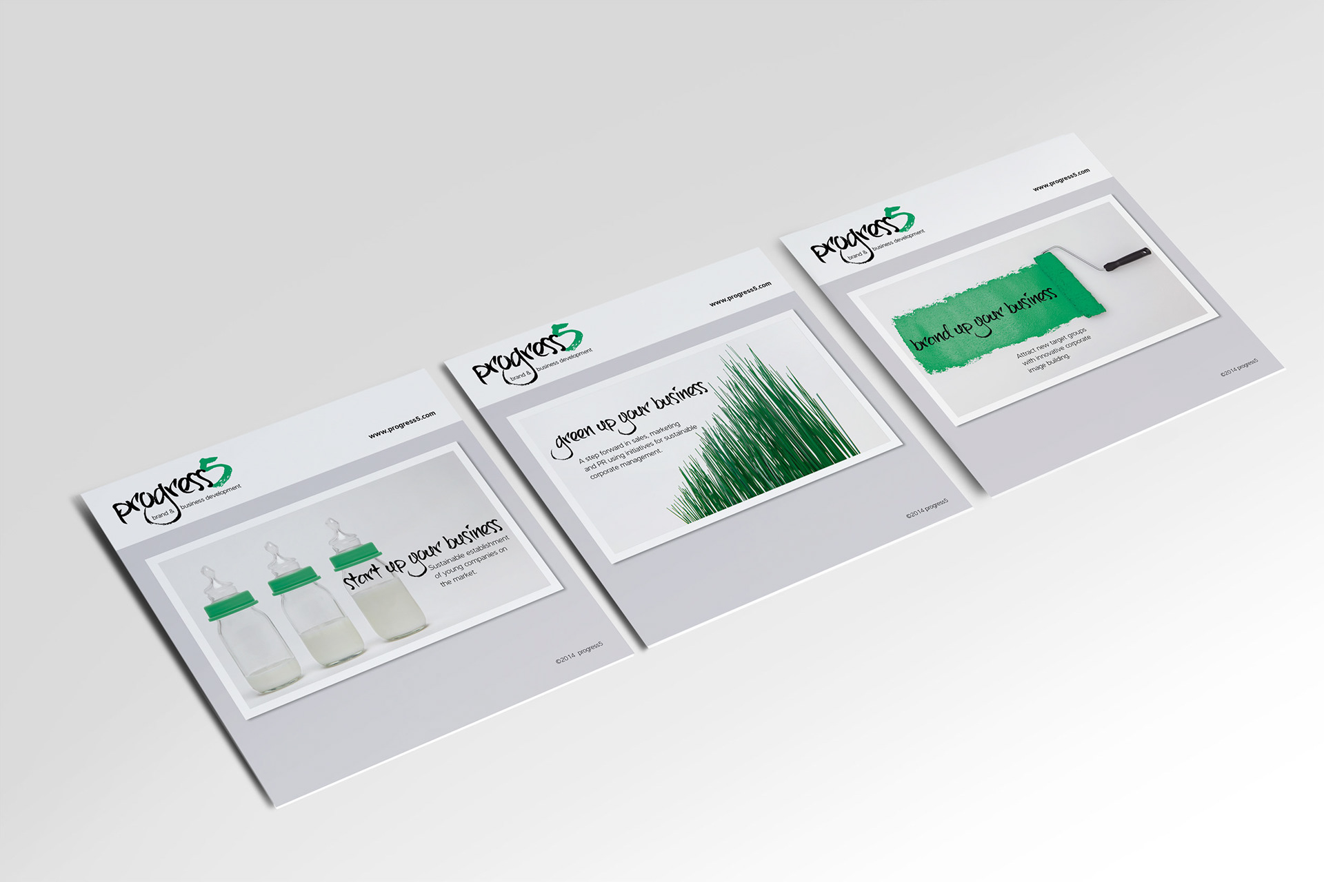 Seriengestaltung Flyer Akquise 