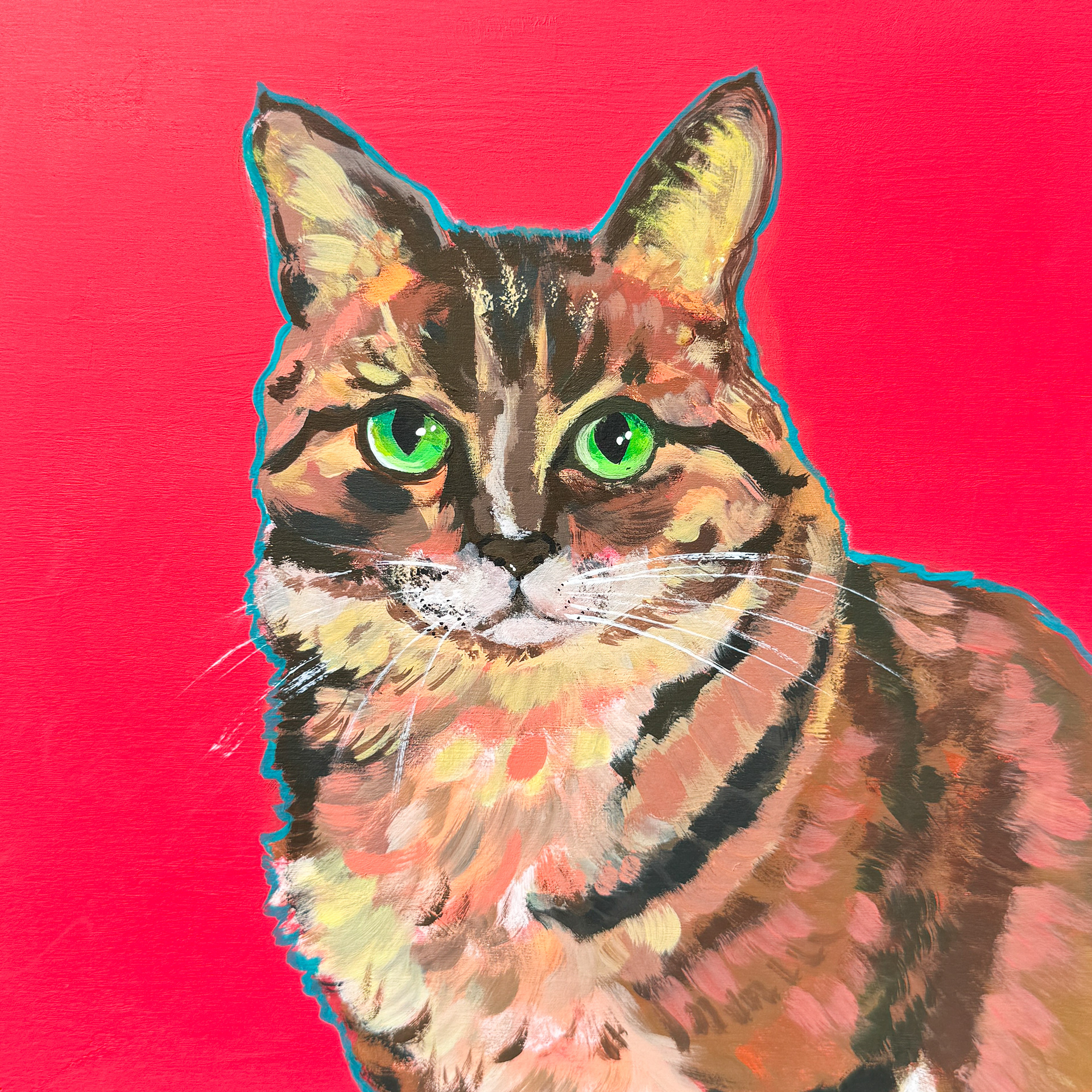 Momo, 2024, Acrylic on Panel, 10"x10"