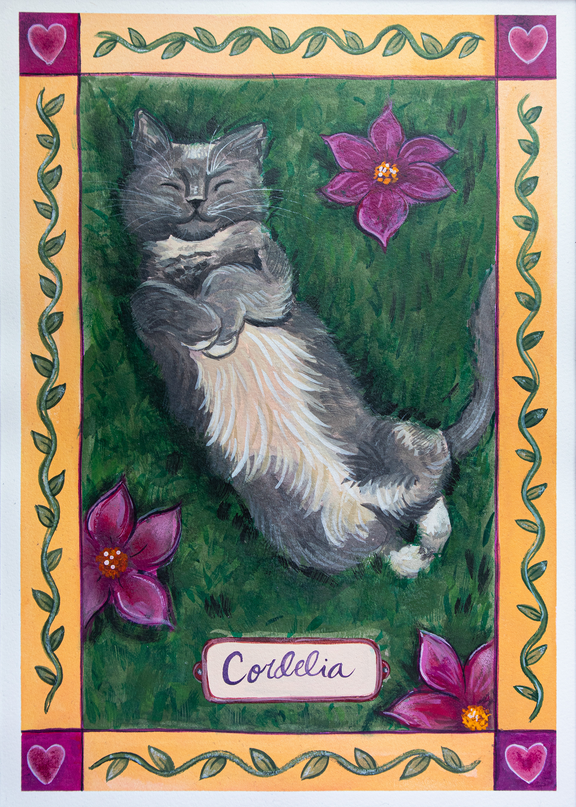 Cordelia, Gouache on Paper, 10"x14"