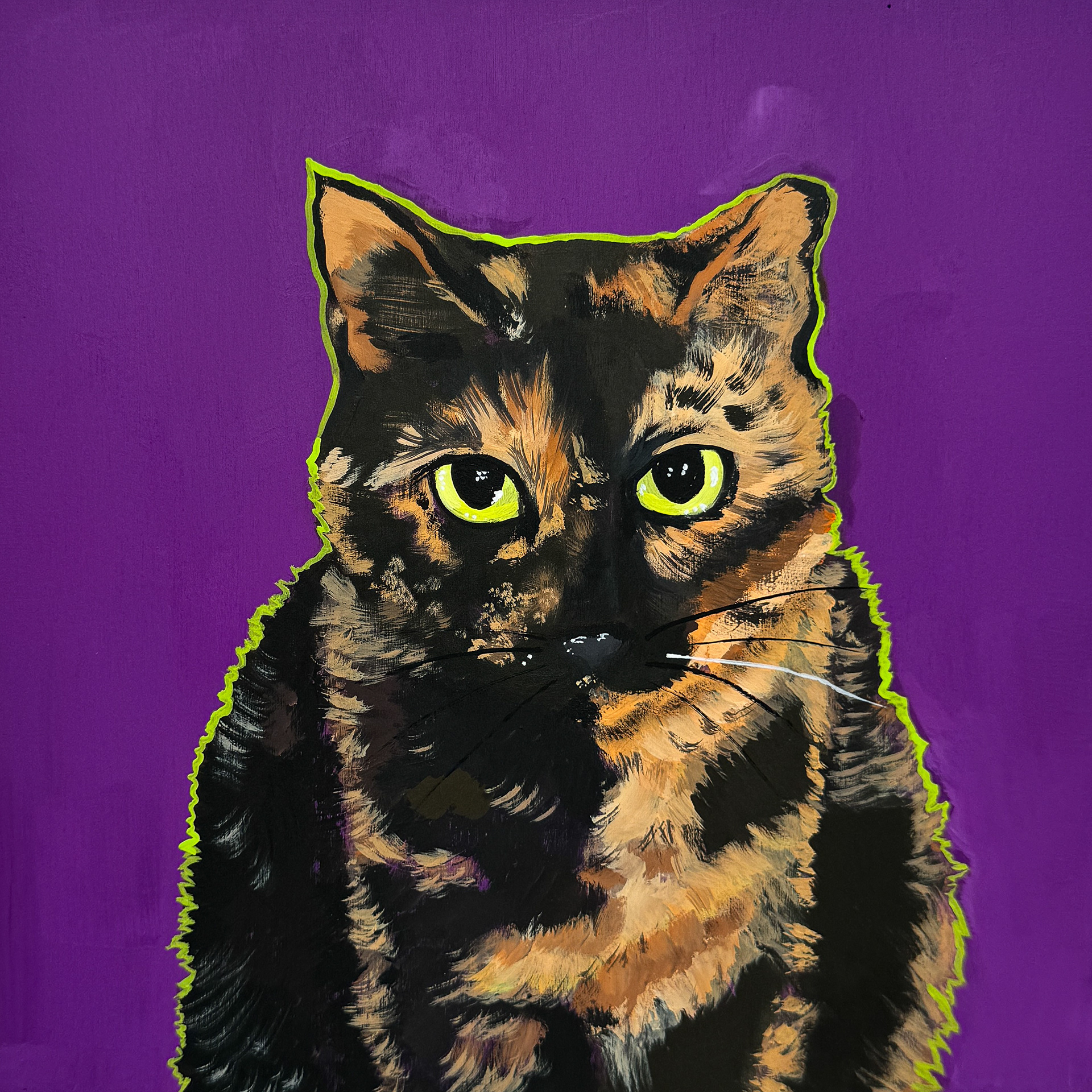 Akua, 2024, Acrylic on Panel, 10"x10"