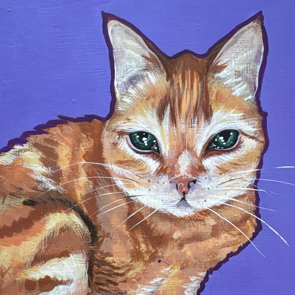 Charlie, 2025, Acrylic on Panel, 6"x6"