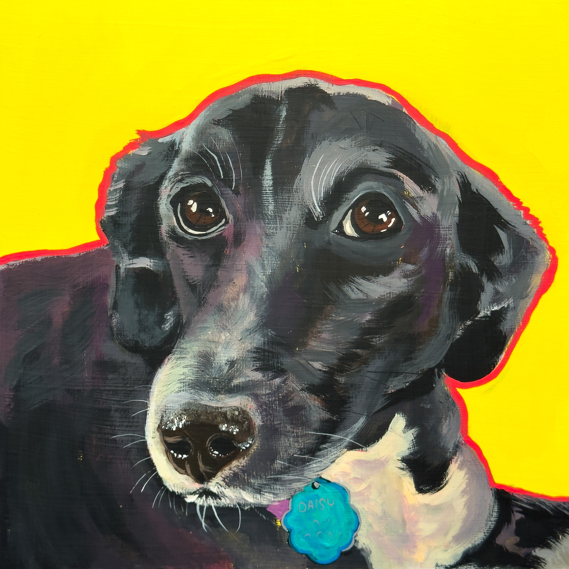 Daisy, 2024, Acrylic on Panel, 10"x10"