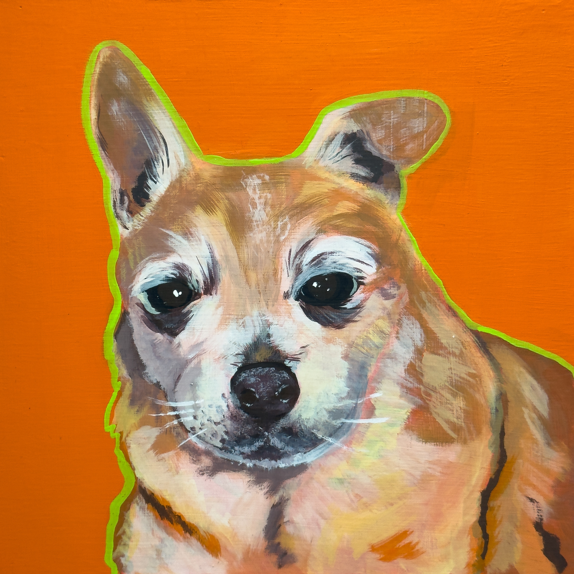 Jay Jay, 2024, Acrylic on Panel, 10"x10"