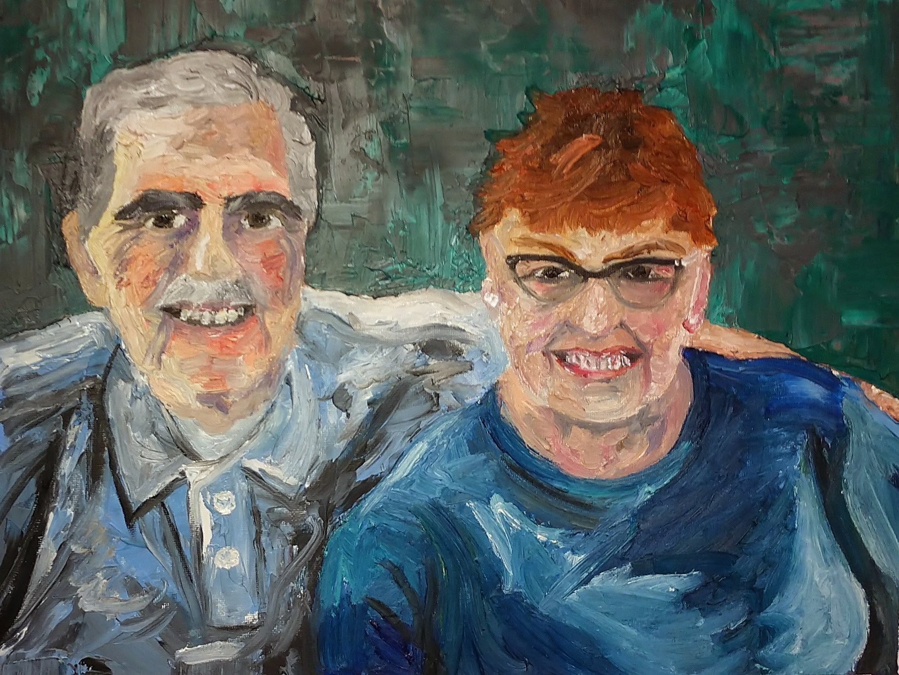 Nanny and Pa, 2018, Oil on Canvas