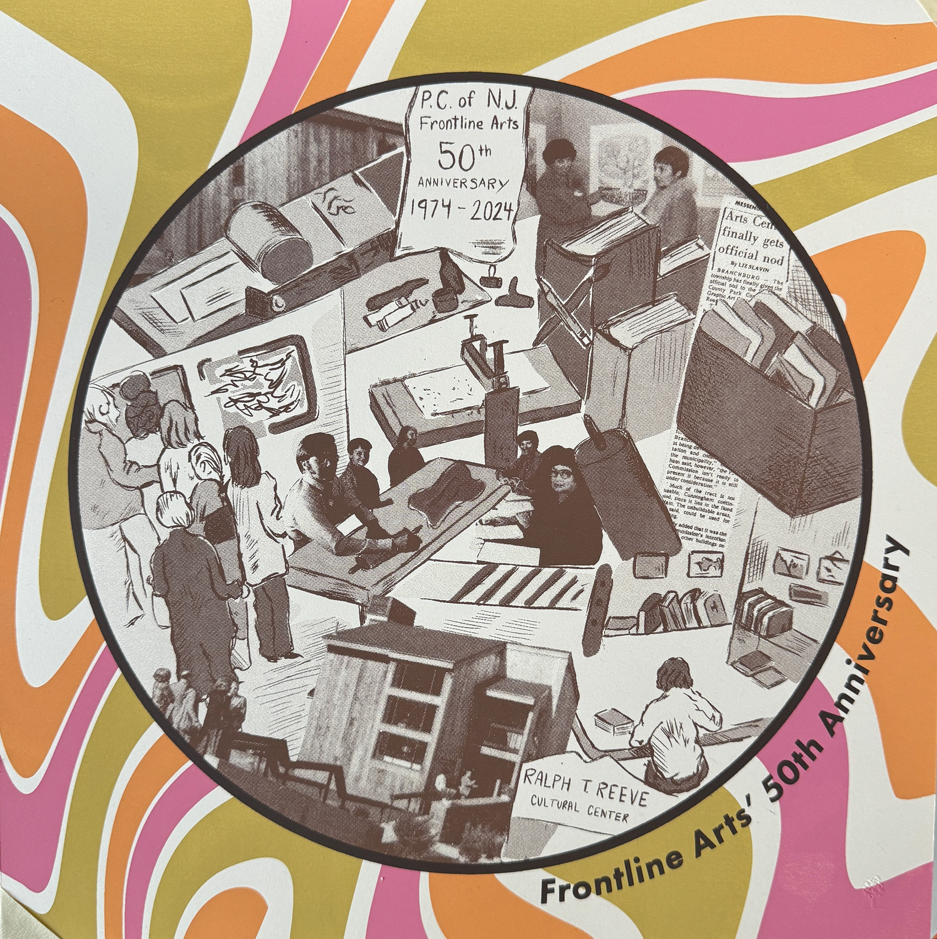 Frontline Arts Full Circle Print, 2024 Screen Print on Paper  