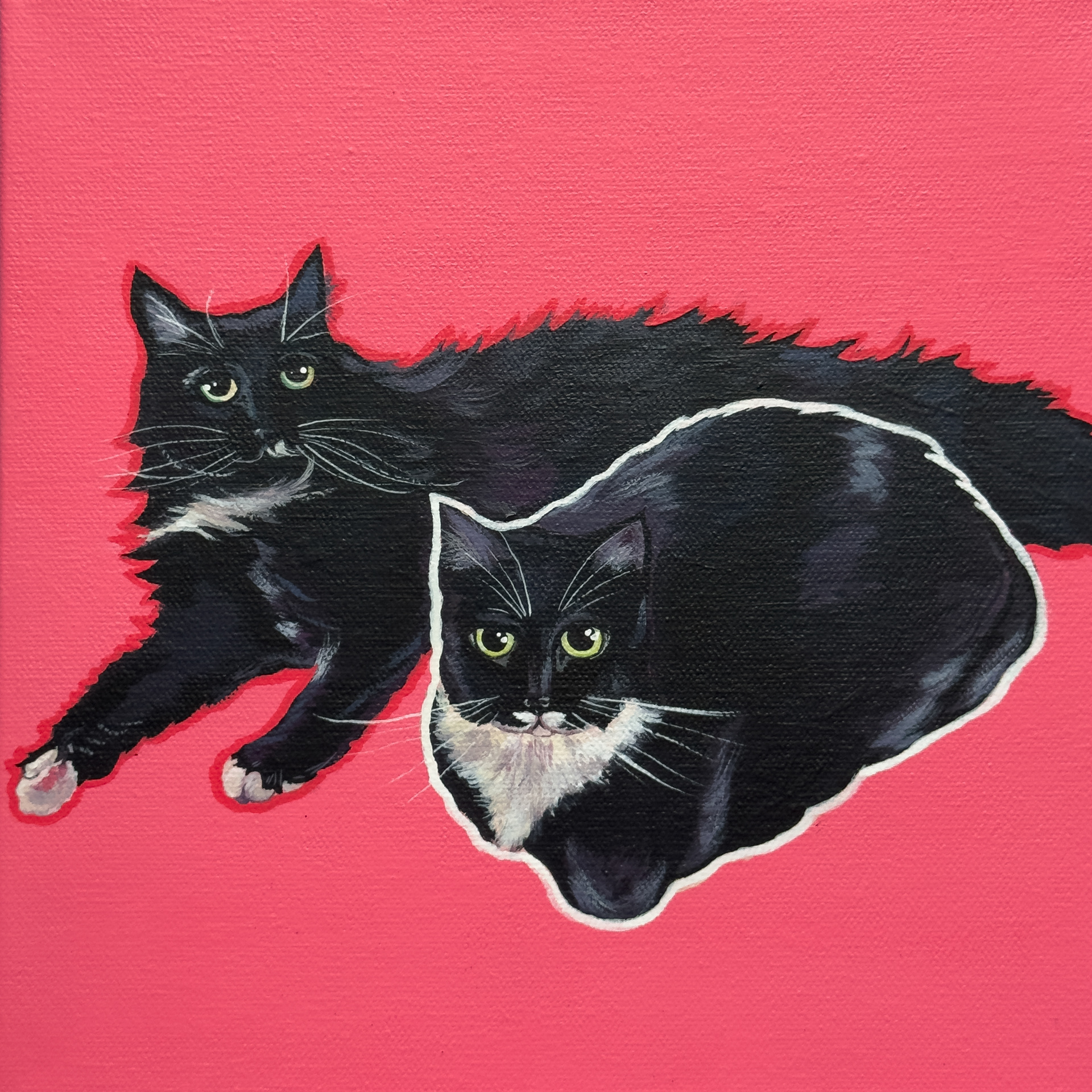 Rick and Morty, 2024, Acrylic on Canvas, 10"x10"