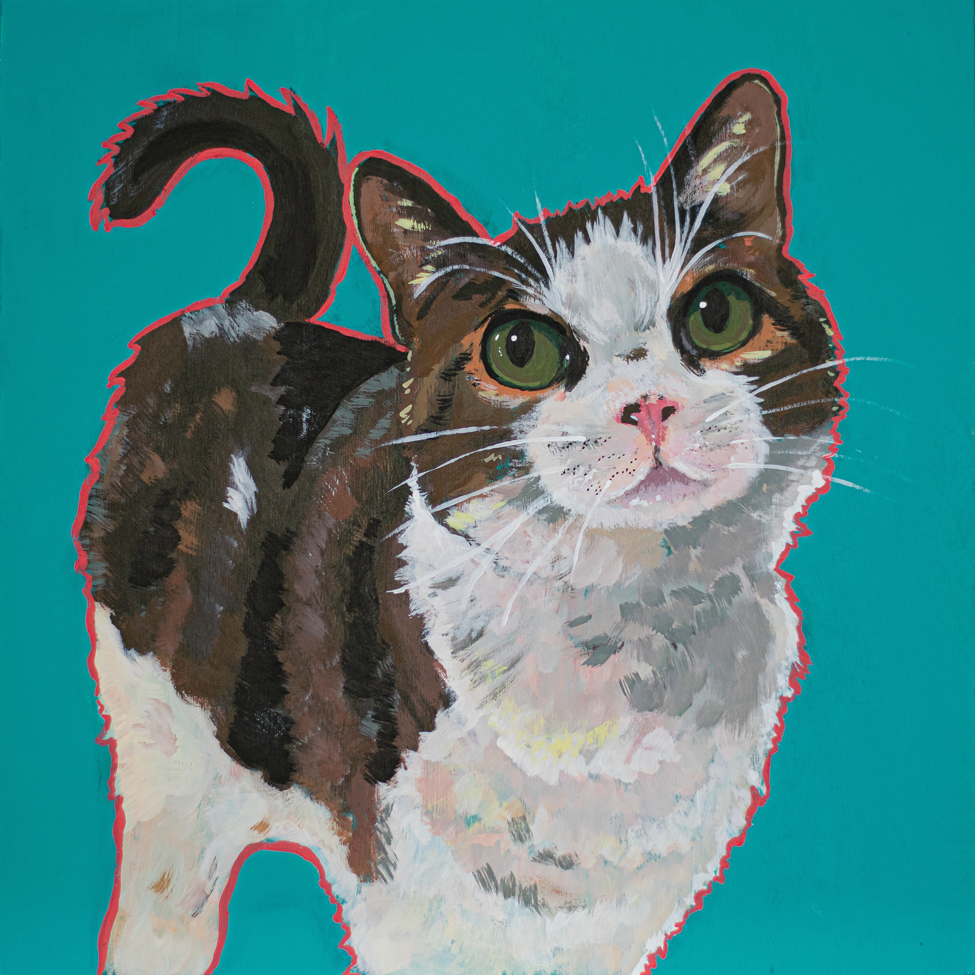Tom, 2024, Acrylic on Panel, 10"x10"