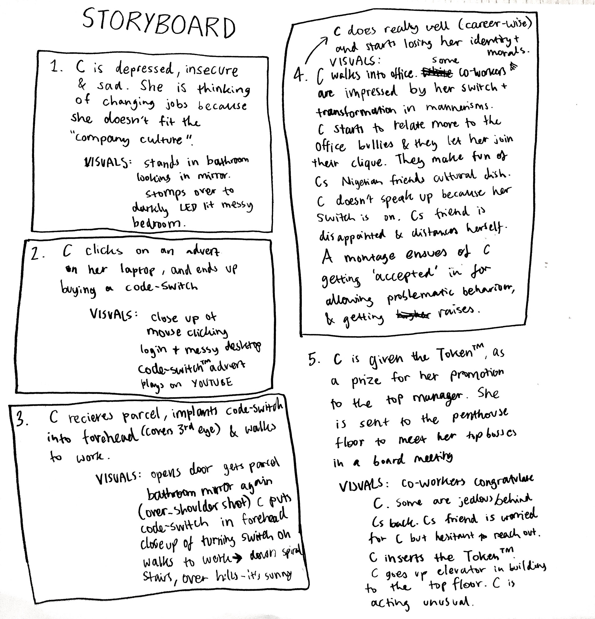 Storyboard Scriptwriting