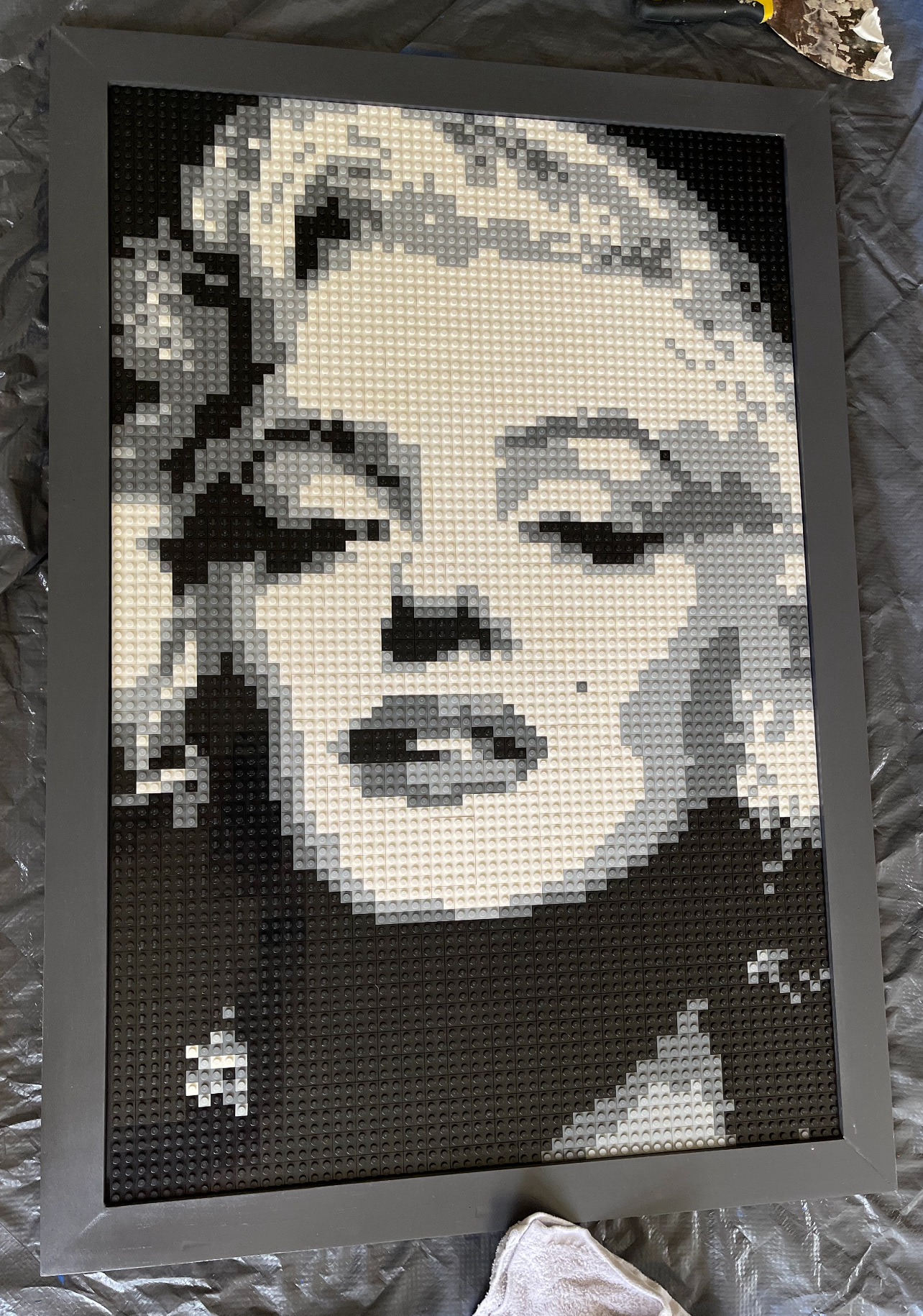 Marilyn 2 (gray frame, commission) - November 2021 - 64x96 studs