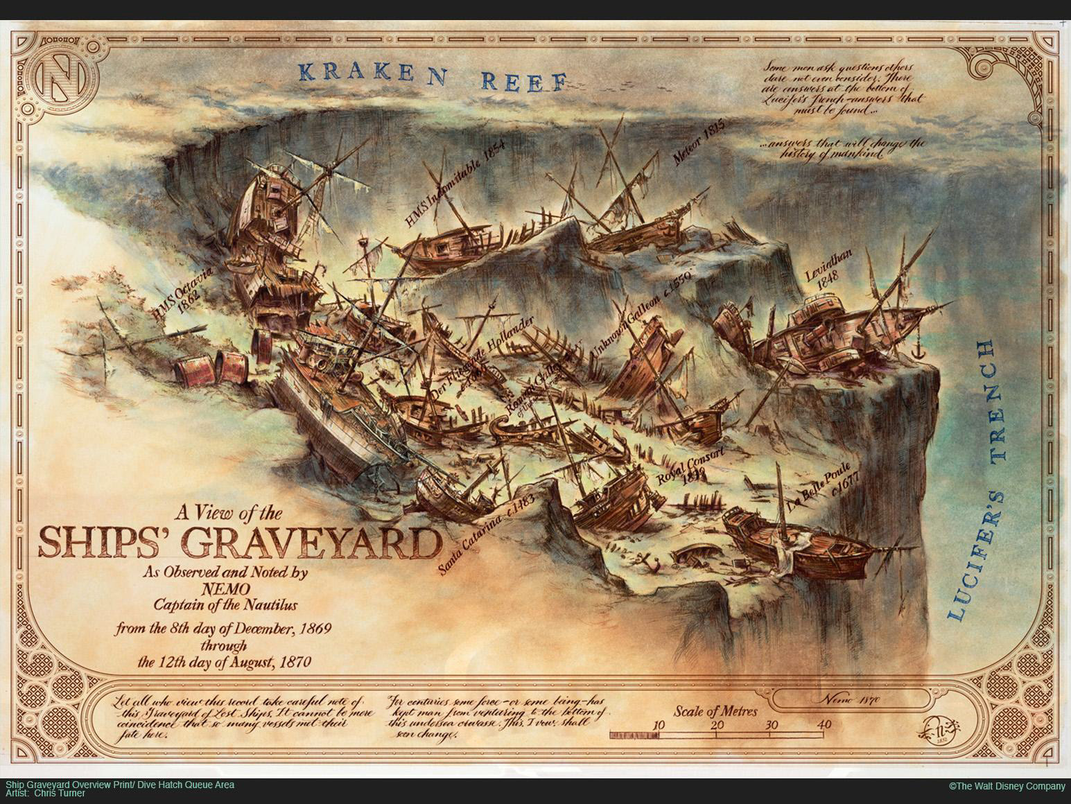 Queue Art Poster of the Ship Graveyard- Chris Turner