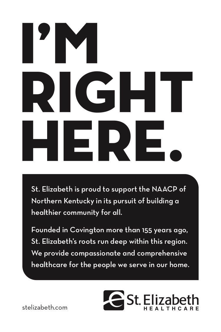 Print ad for sponsorship of NAACP, Covington, KY