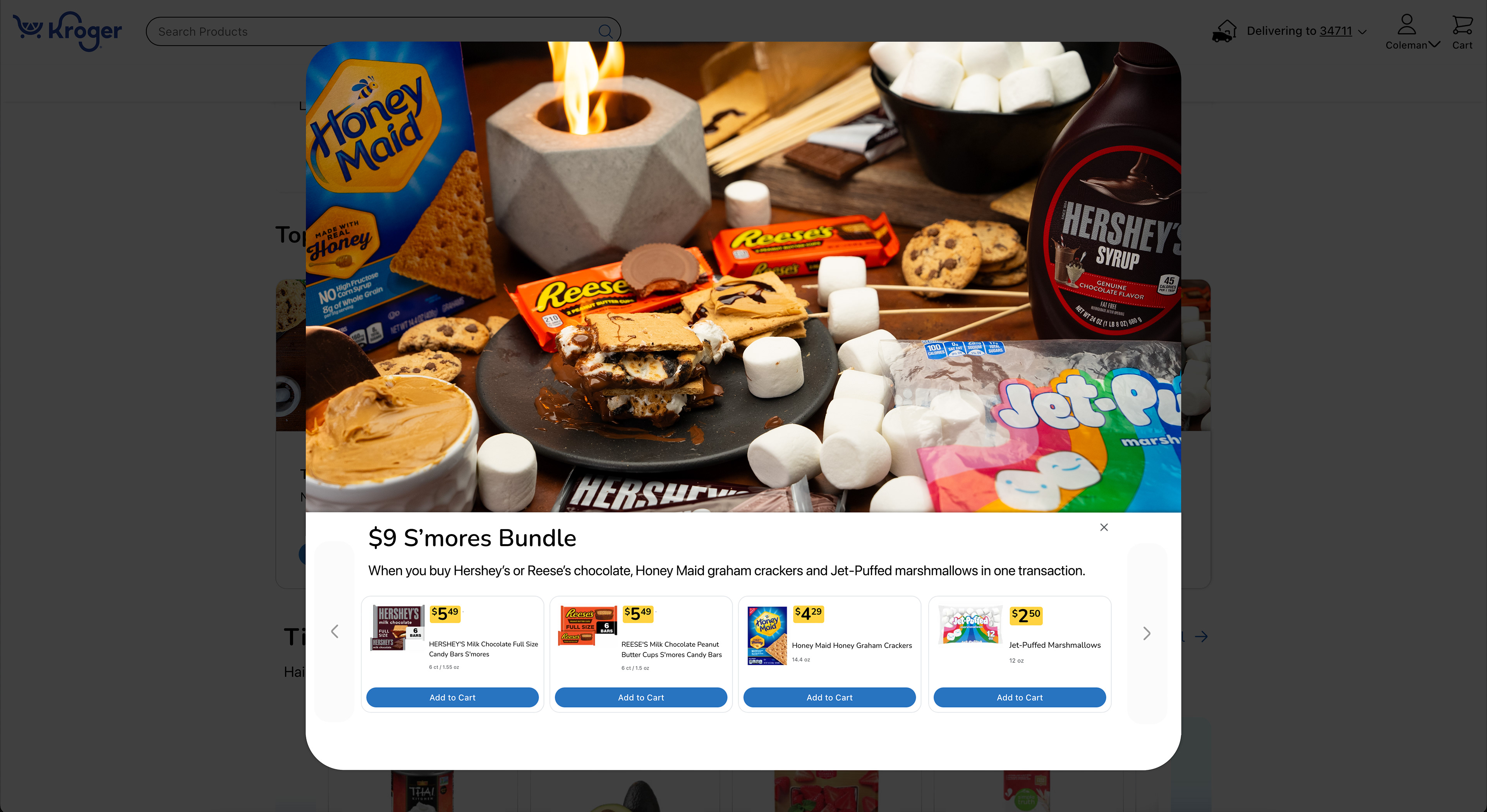 Photography and site design mock-ups for Kroger