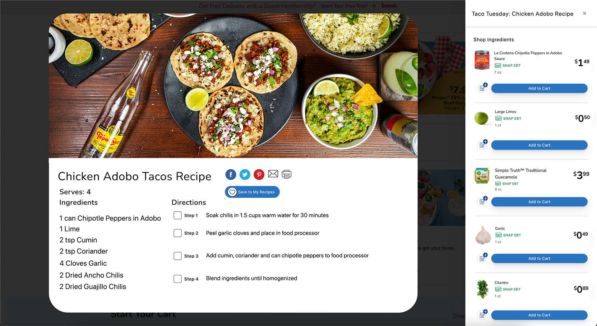 Photography and site design mock-ups for Kroger