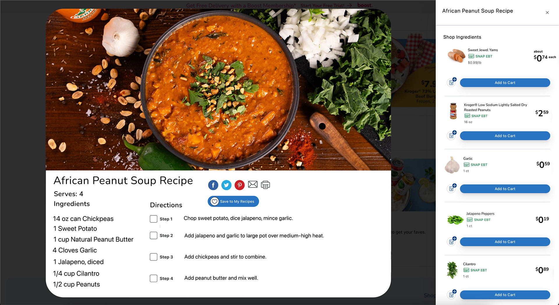Photography and site design mock-ups for Kroger