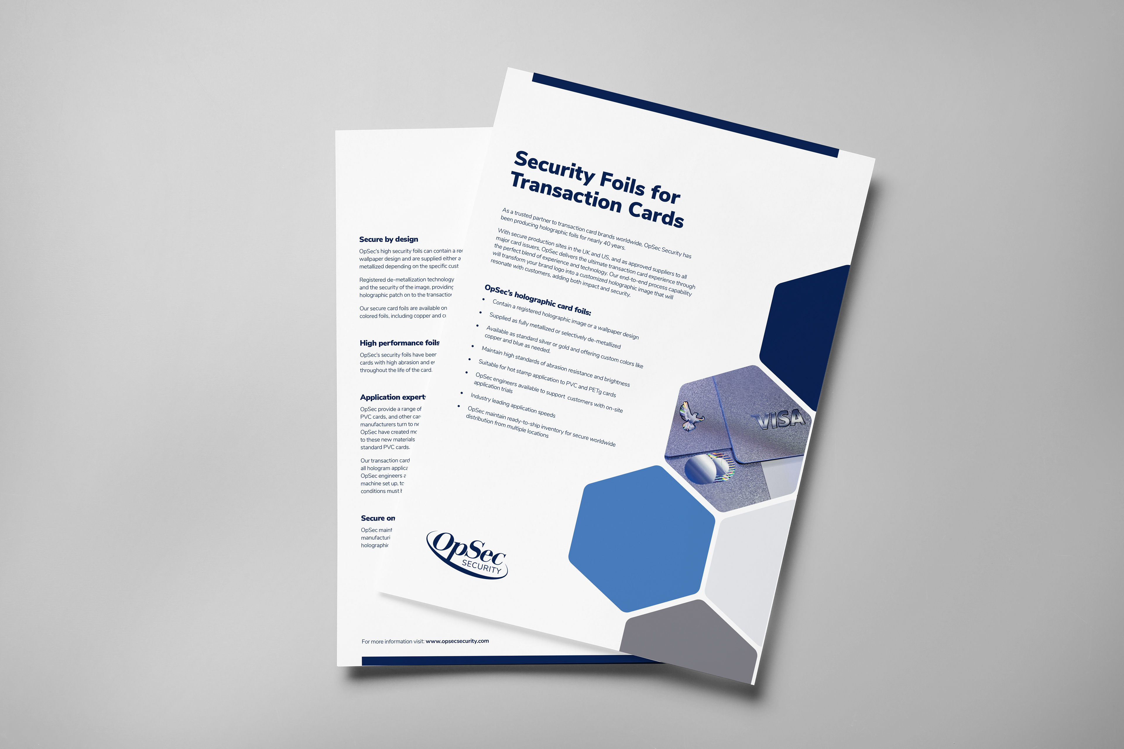 An A4 single sheet with the old branding with new branding added with fonts and colours