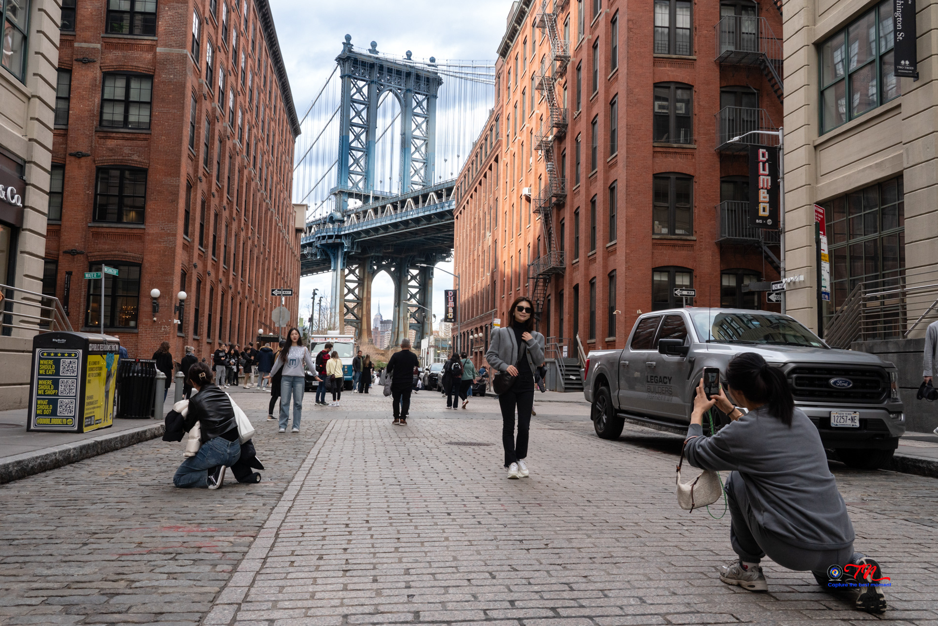 DUMBO, a favorite Tourist check-in point in NYC, USA (Mar 2024)