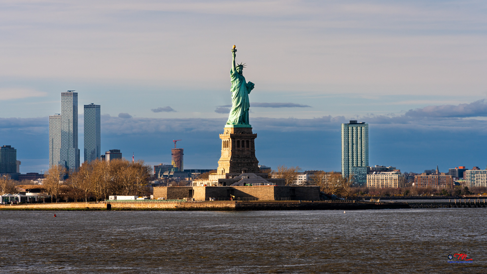 Statue of Liberty in the beautiful afternoon in NYC, USA (Mar 2024)