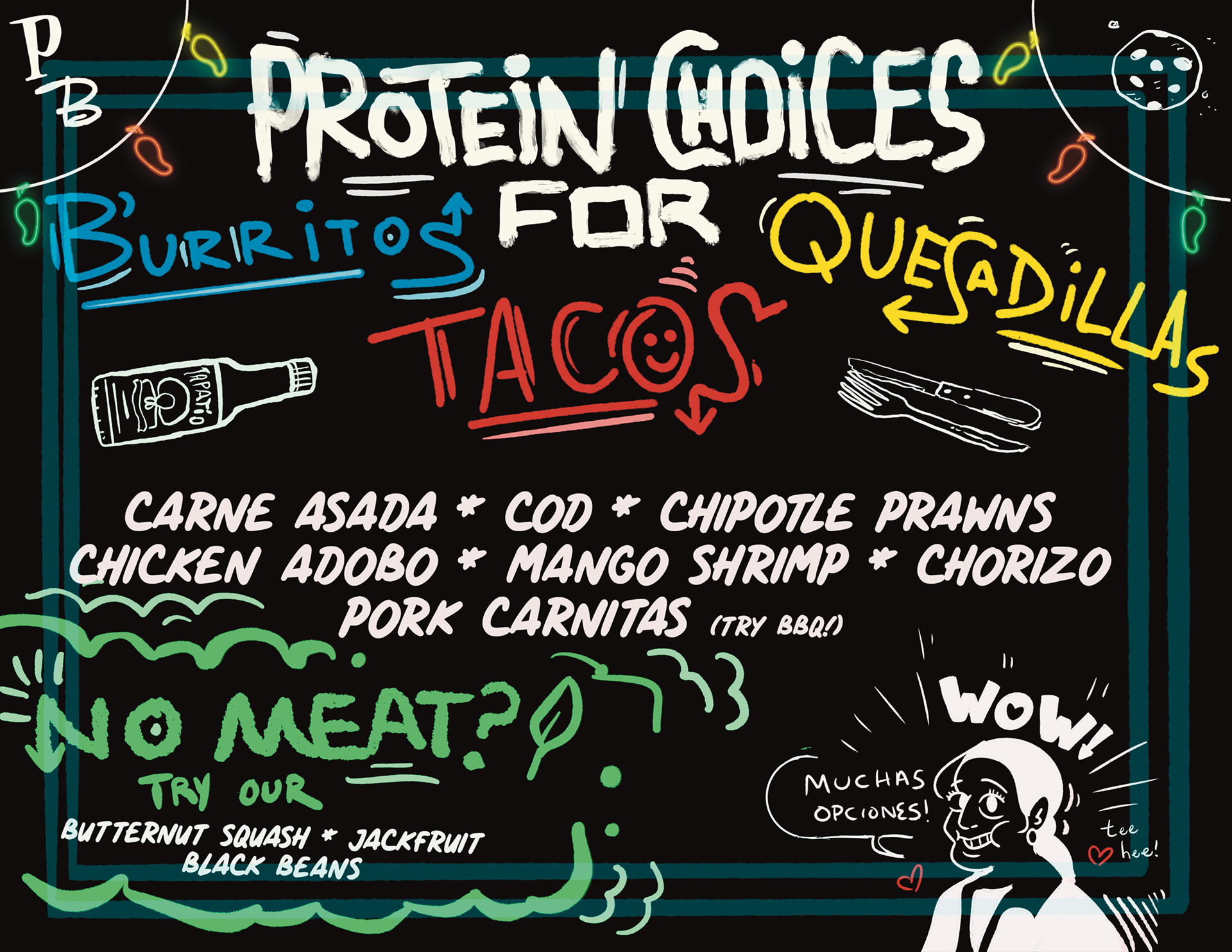 Protein Selections for Mexican Restaurant