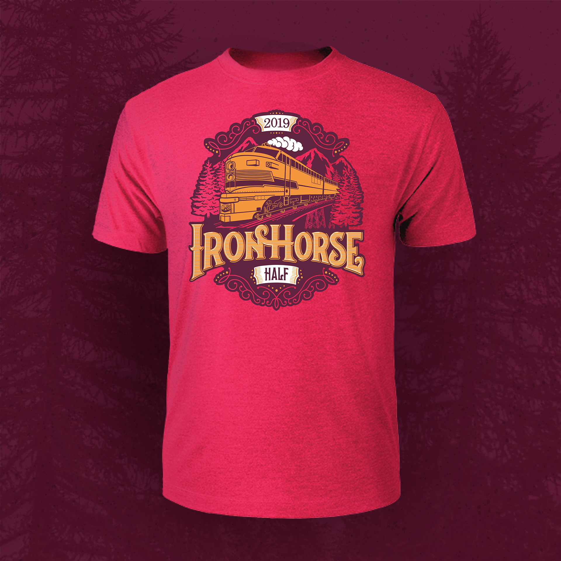 2019 Iron Horse Half Marathon T-shirt Mockup