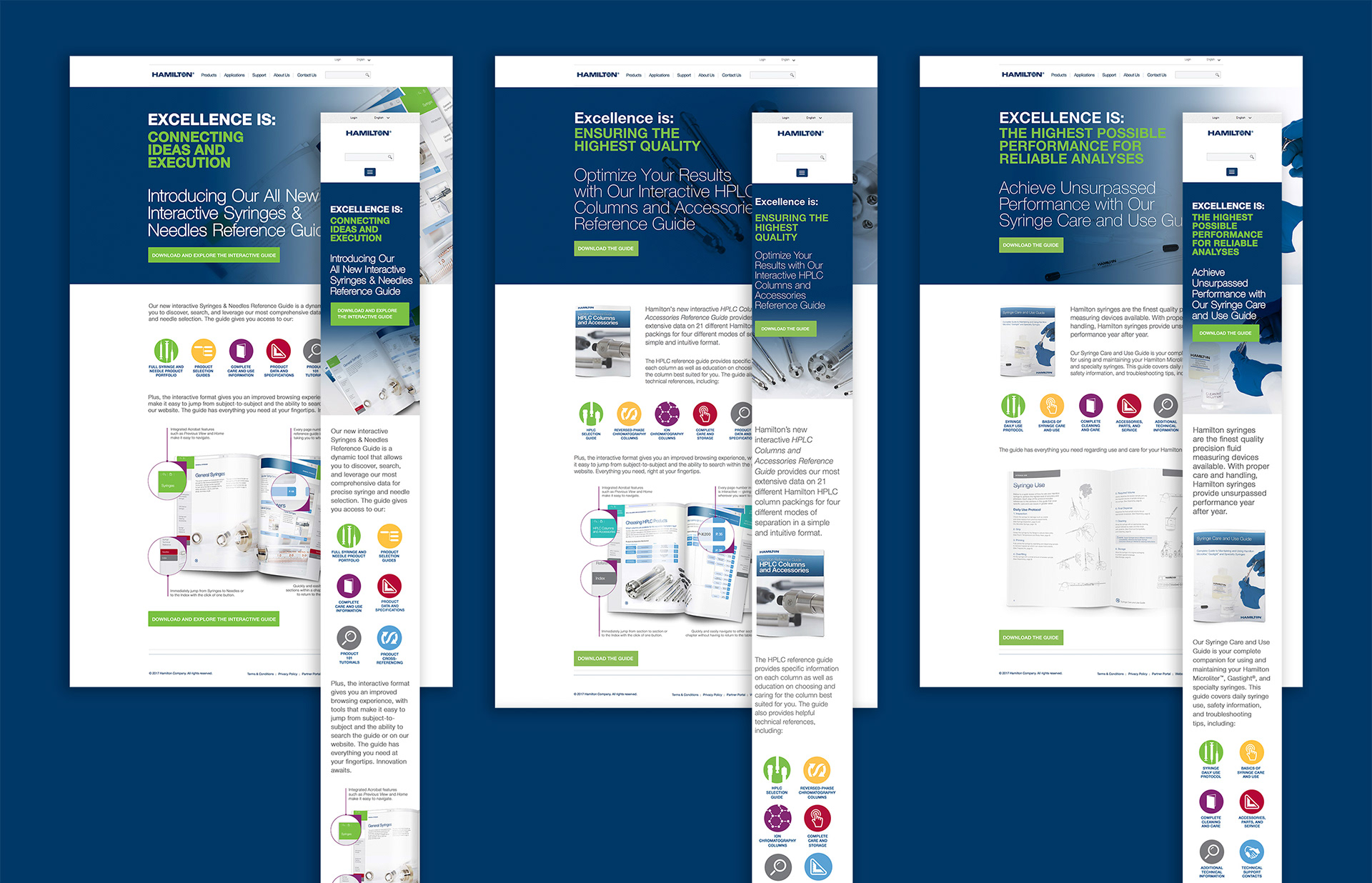 interactive catalog guide landing page designs