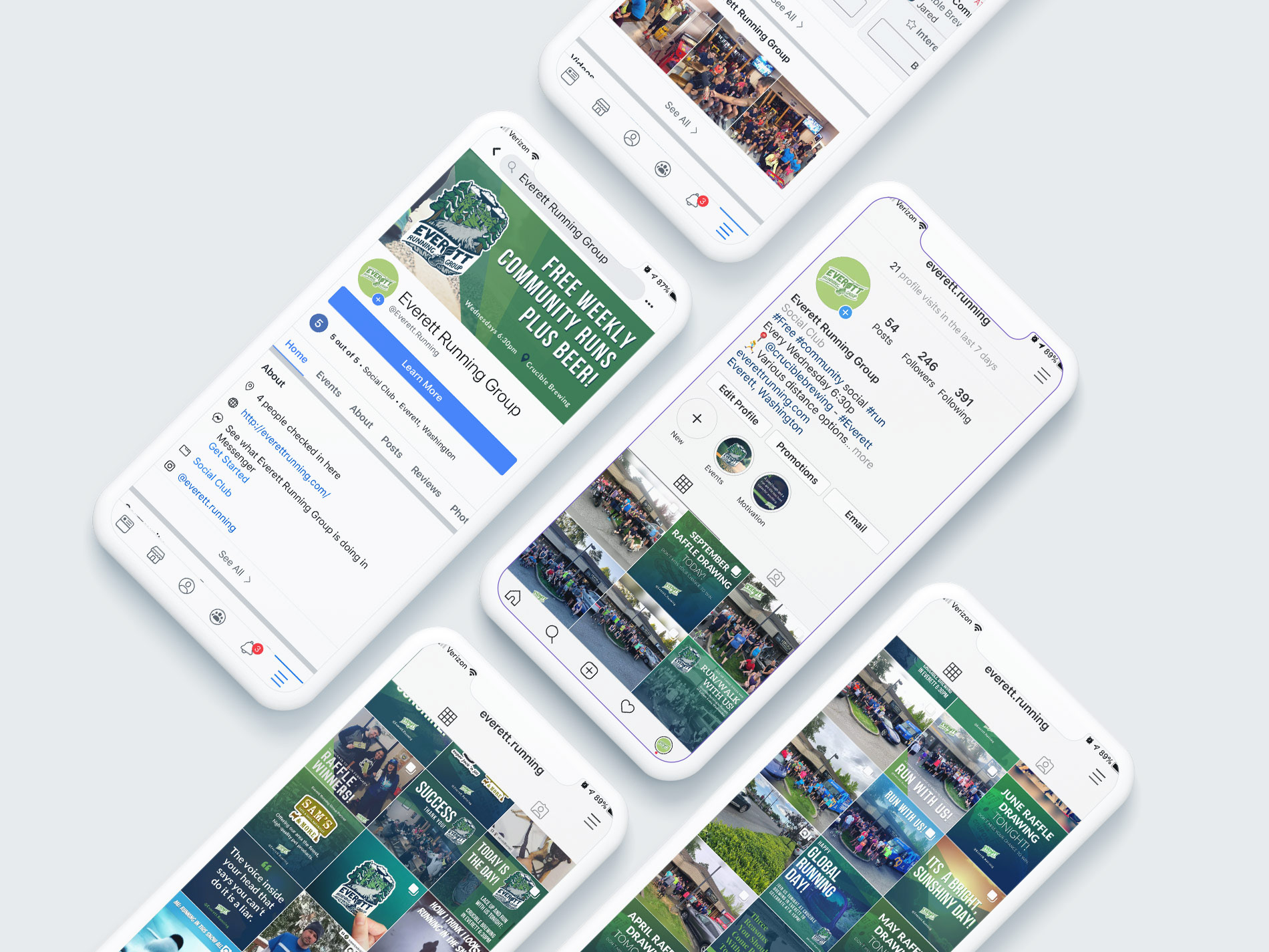 Everett Running Group Social Media Implementation and Maintenance