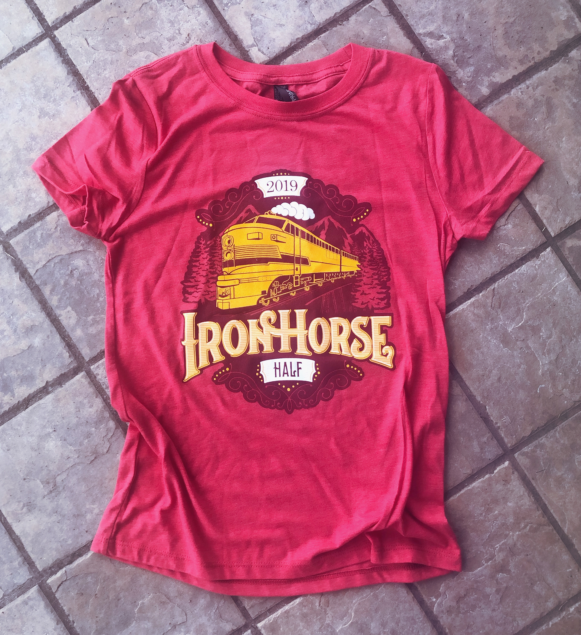 2019 Iron Horse Half Marathon T-shirt Printed Result