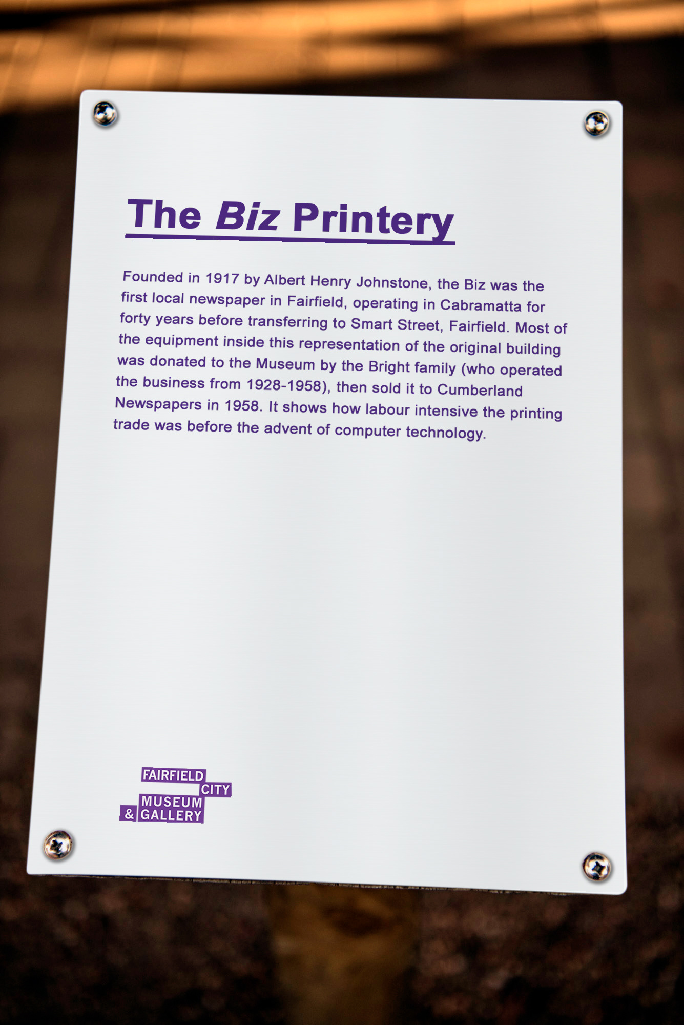 INFORMATION SIGN