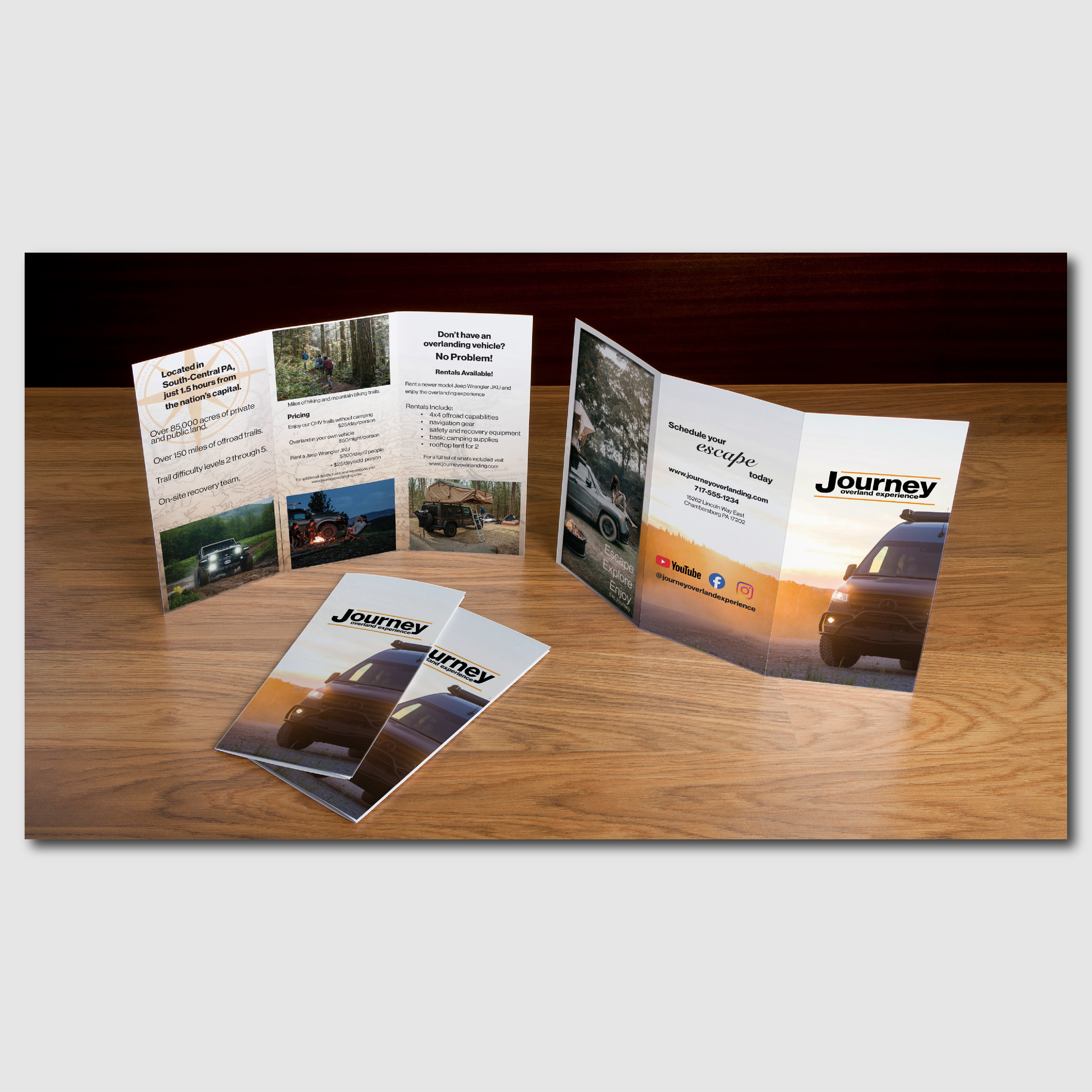 Journey Overlanding Experience Trifold Brochure